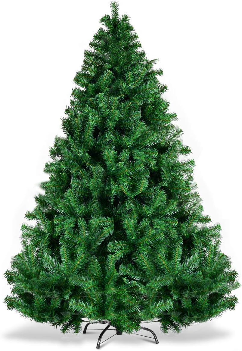 thumbnail video image 2 of Artificial Christmas Tree, 7FT Premium Pine Unlit Holiday Decoration, Full Size Décor Easy Assembly Metal Stand, 2 of 9