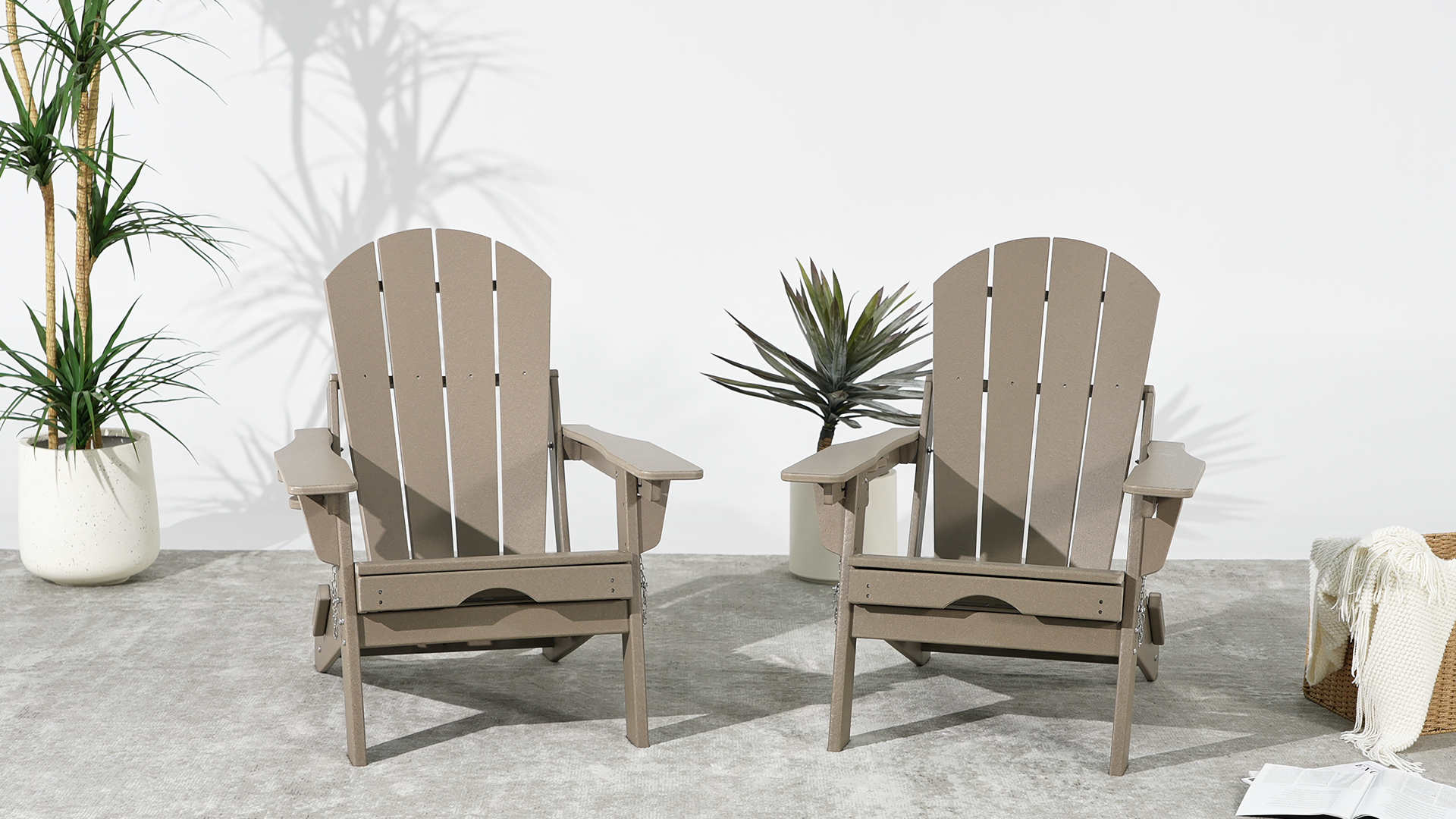 thumbnail video image 2 of WestinTrends Malibu Folding Adjustable Adirondack Chair with Retractable Ottoman and Cup Holder (Set of 2), Pacific Blue, 2 of 16