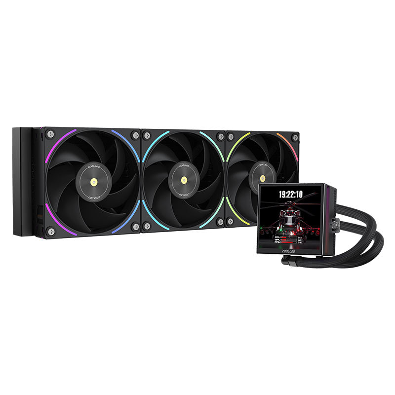thumbnail video image 2 of COOLLEO VISION 360 ICE APEX Integrated Water Cooling Radiator Customized theme CPU Water-Cooled Screen Display, 2 of 5