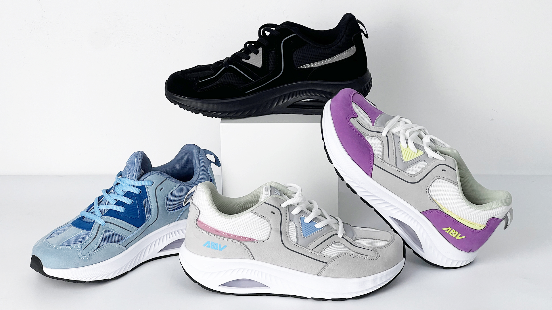 thumbnail video image 2 of Womens Wide Toe Box Walking Shoes with Arch Support Plantar Fasciitis Tennis Sneakers Orthotic Shoes for Pain Relief GreyWhite US 8.5, 2 of 7