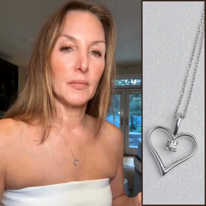 thumbnail video image 2 of 14K Gold 1/10 Carat Round Cut Lab Grown Diamond Solitaire Heart Necklace Pendant With 18" Chain, 2 of 6