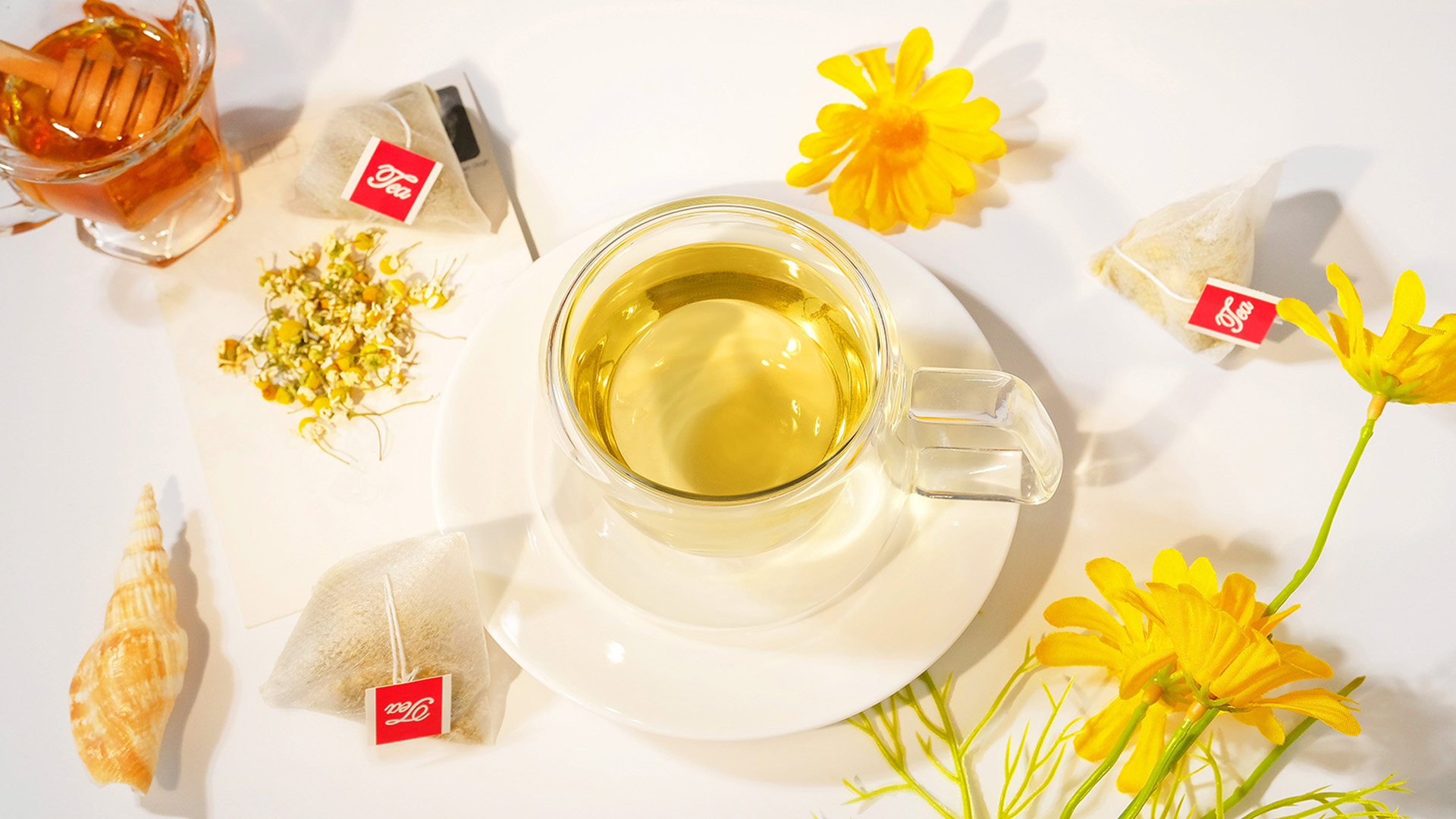 thumbnail video image 2 of TeeLux Chamomile Tea Bags, Natural Chamomile Flowers Herbal Tea, Caffeine Free, 100 Count, 2 of 8