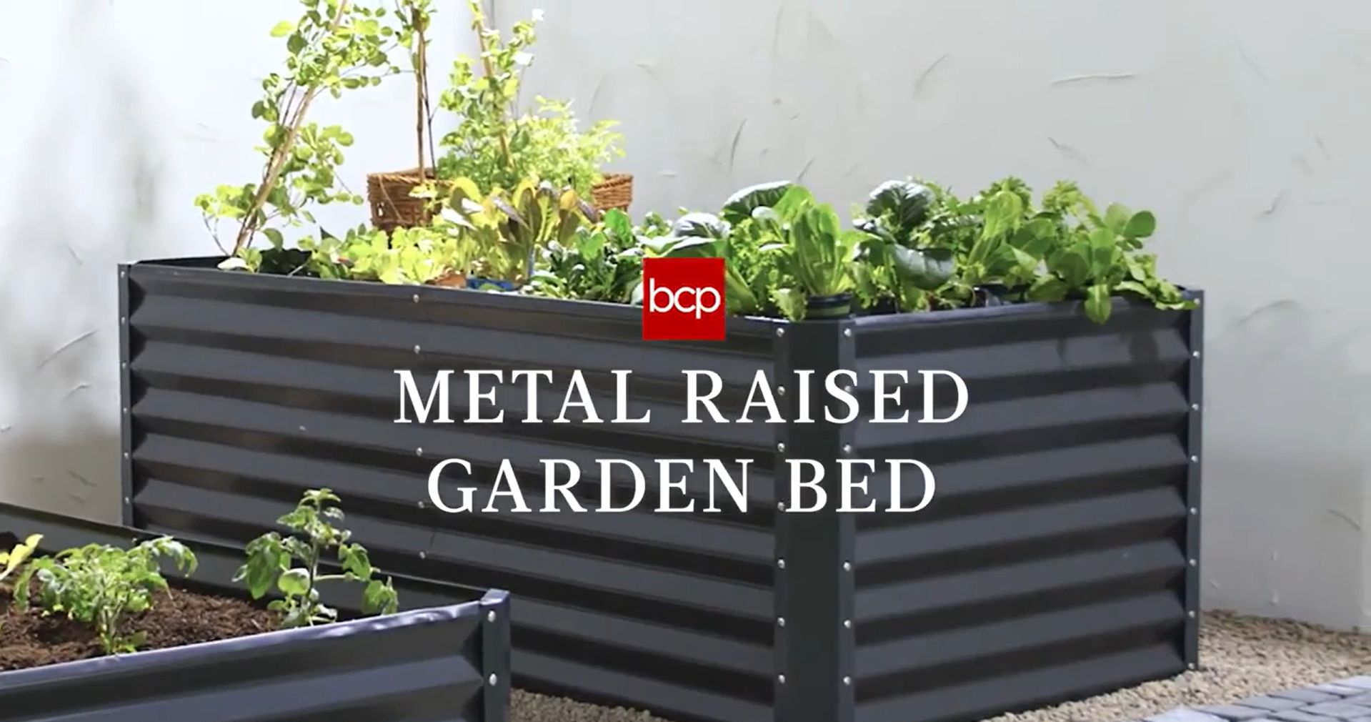 thumbnail video image 2 of Best Choice Products 8x4x2ft Outdoor Metal Raised Garden Bed, Planter Box for Vegetables, Flowers, Herbs - Sage Green, 2 of 9
