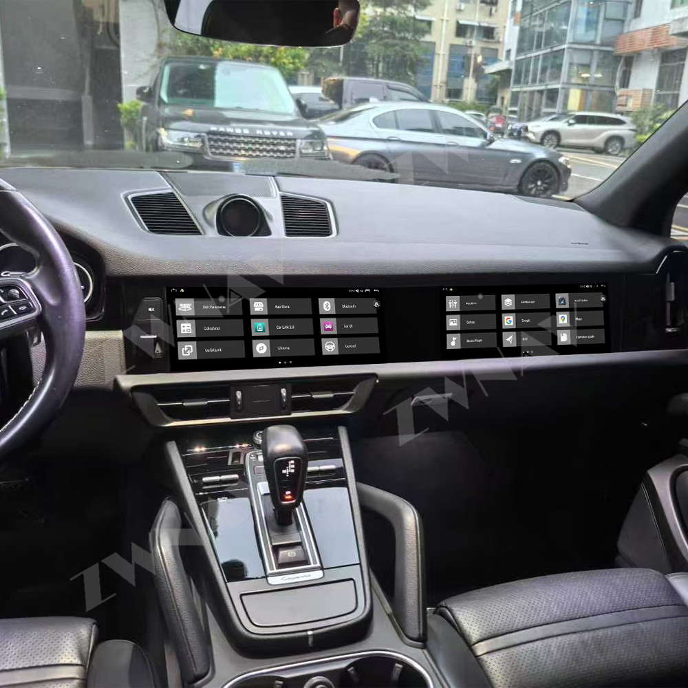 thumbnail video image 2 of ZWNAV 12.3 inch Dual screen Android 14.0 AutoRadio For Porsche Cayenne 2018-2023 Car Radio Multimedia Recorder Navigation HeadUnit Stereo GPS, 2 of 16