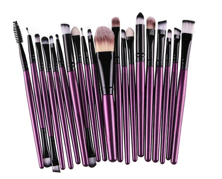 thumbnail video image 2 of 20PCS Makeup Brush Set - Wool Makeup Brush Kit, Foundation Eyebrow Eyeshadow Lip Blush Cosmetic Brushes, Makeup Brush Set for Women, 2 of 8