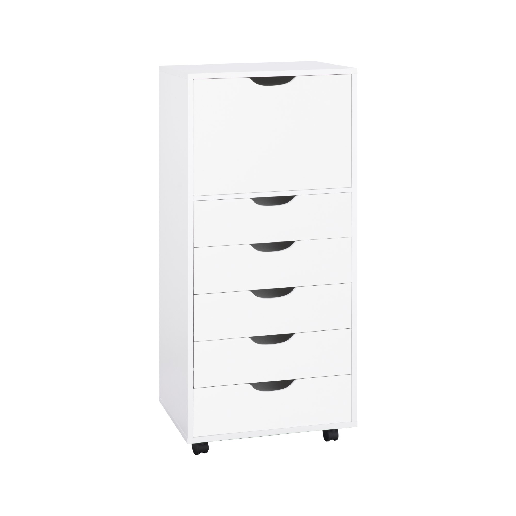 Naomi Home 5 Drawer Office Storage File Cabinet, Under desk storage file  cabinets for Home Office, Office Organization Filing Cabinet with Wheels,  Printer stand with storage, 180 lbs Capacity – White 