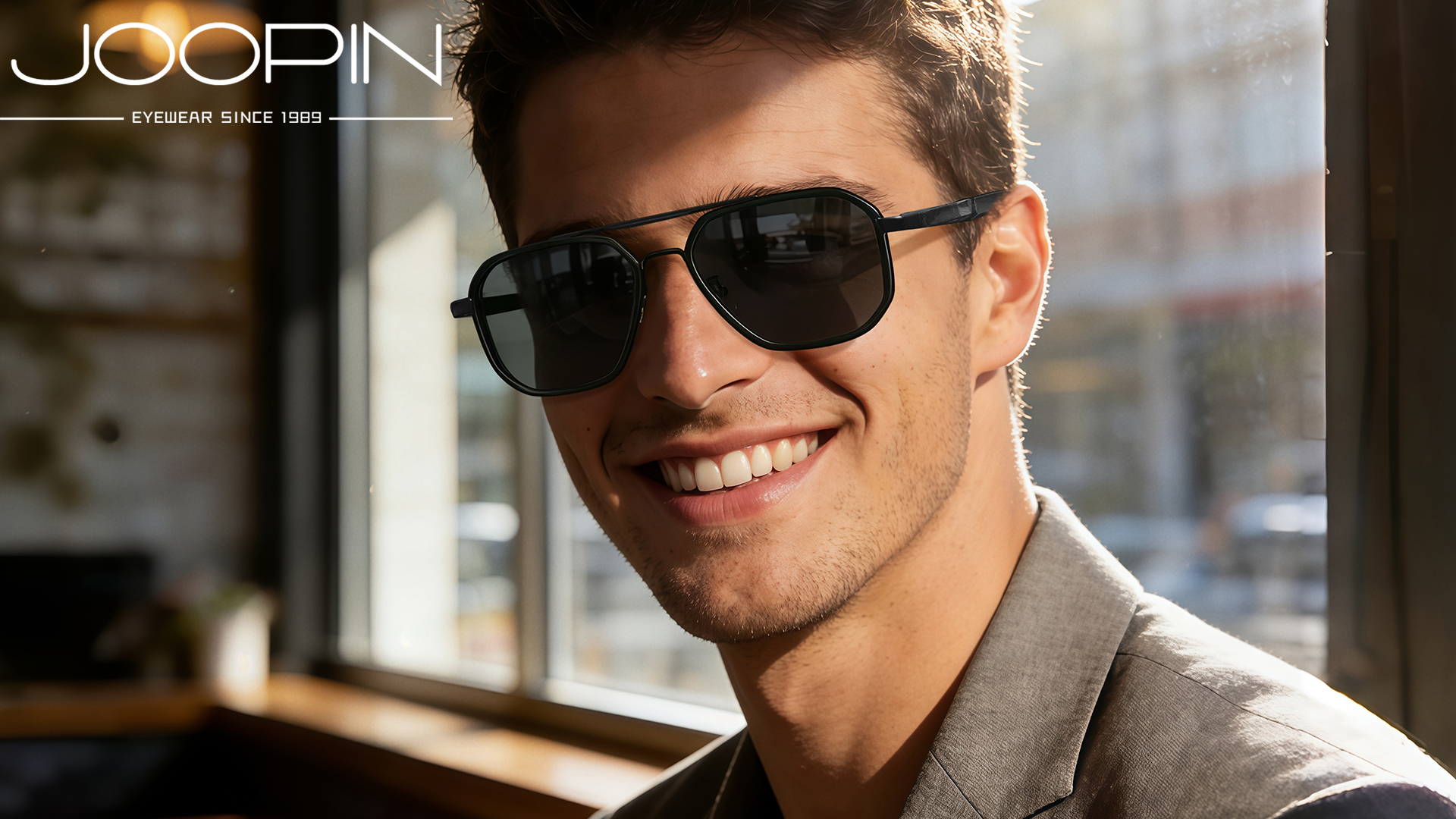 thumbnail video image 2 of Joopin Polarized Aviator Sunglasses for Men Women Spring Hinge Metal UV400 Protection Sun Glasses (Black), 2 of 8