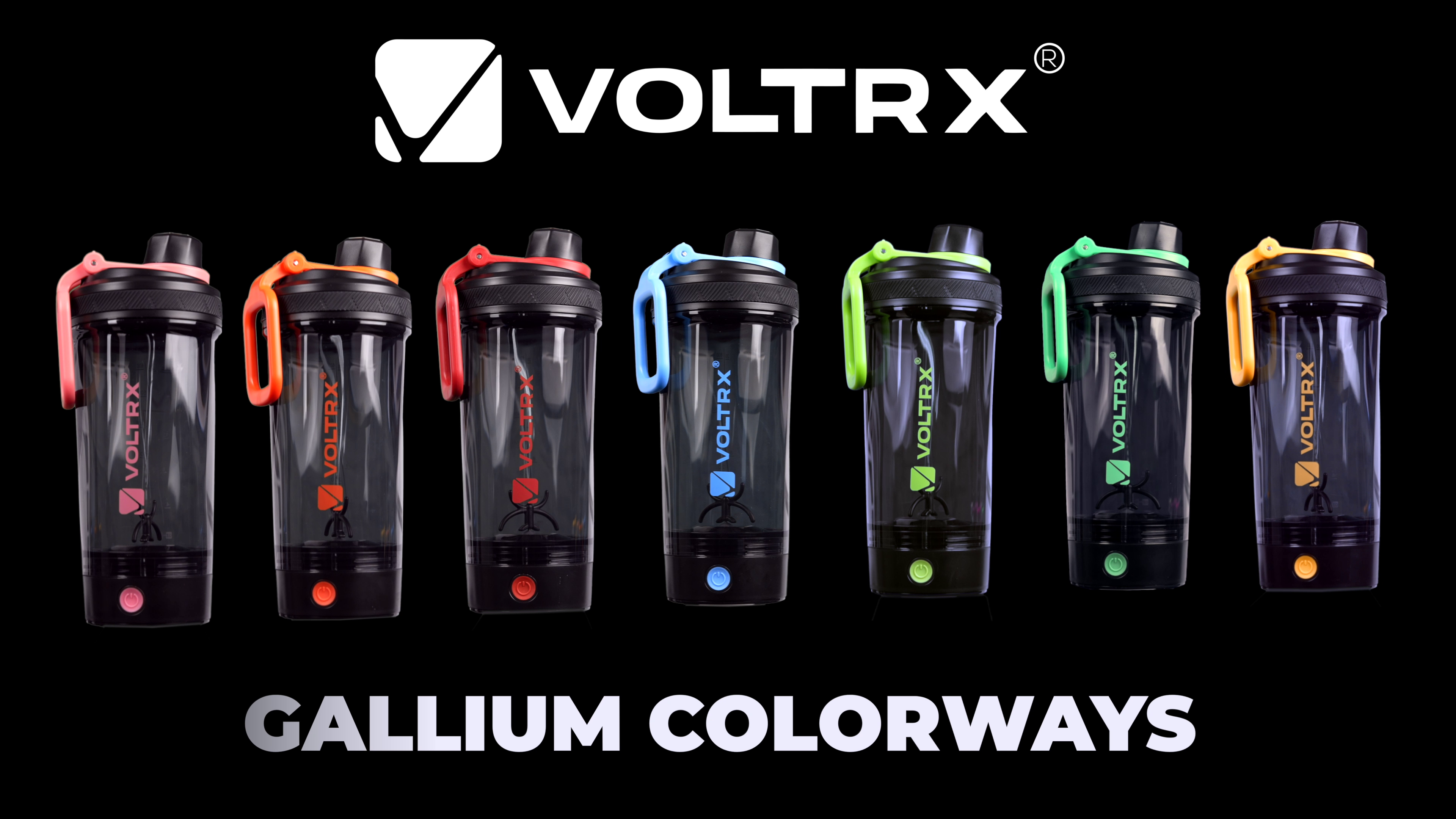 thumbnail video image 2 of VOLTRX Gallium Electric Protein Blender Shaker Bottle USB Rechargeable Mixer Cup for Shakes BPA Free Tritan 24oz - Mint, 2 of 9