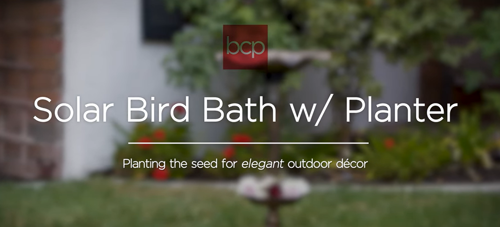 thumbnail video image 2 of Best Choice Products Solar Lighted Pedestal Bird Bath w/ Planter, Integrated Panel - Bronze, 2 of 8