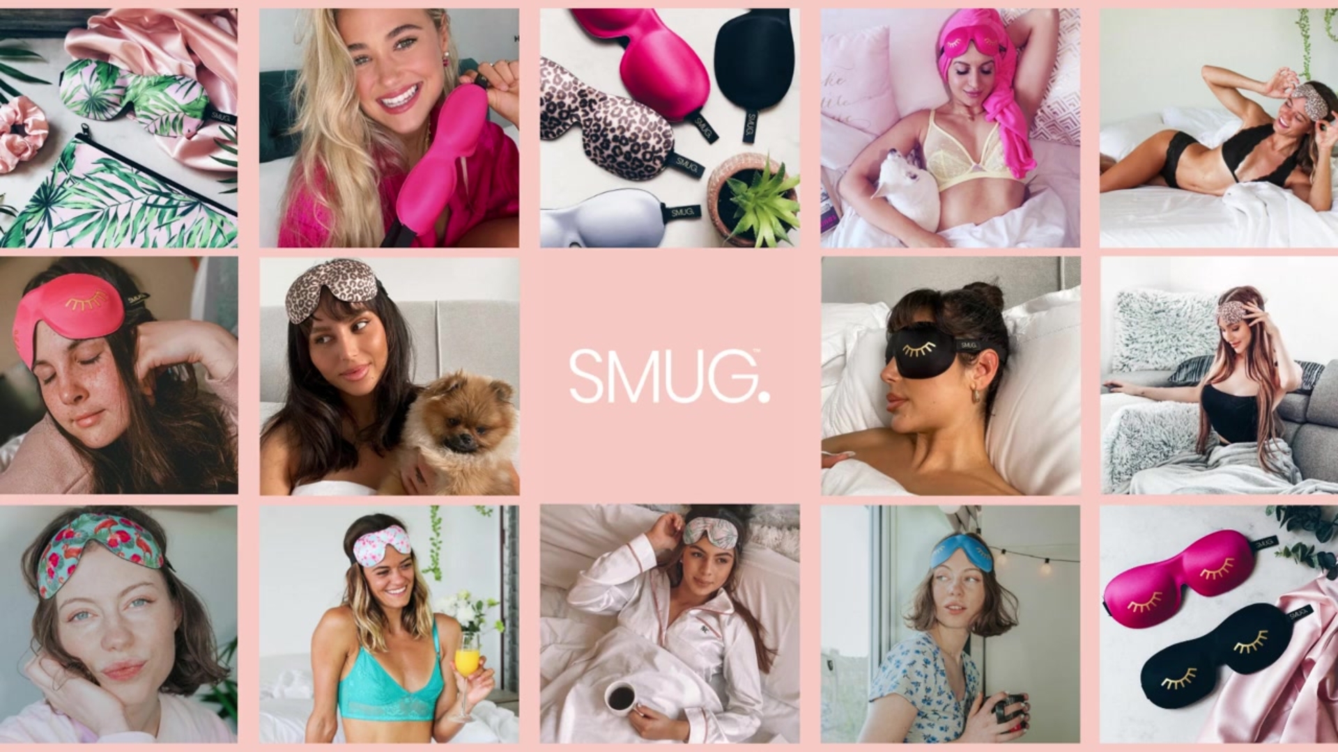thumbnail video image 2 of SMUG 100% Blackout Deep Sleep Mask, Adult, Contoured 3D Lash Protector, Animal Print, 2 of 7
