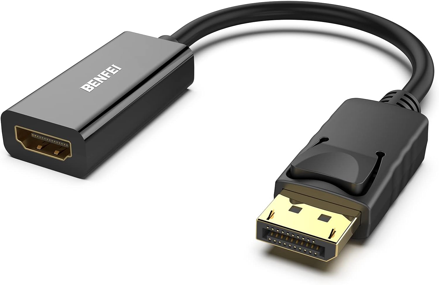 thumbnail video image 2 of BENFEI 4K DisplayPort to HDMI Adapter, Uni-Directional DP 1.2 Computer to HDMI 1.4 Screen Gold-Plated DP Display Port to HDMI Adapter (Male to Female) Compatible with Lenovo Dell HP and Other Passive, 2 of 8