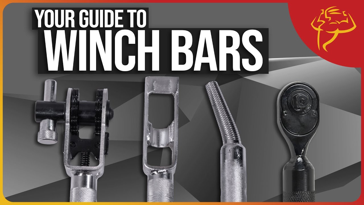 thumbnail video image 2 of (2 Pack) 34" Combination Winch Bar for Flatbed Trailer - Yellow Coated Steel Flatbed Winch Bar with Non-Slip Handle & Slip Resistant Tip for Secure Operation, 2 of 8