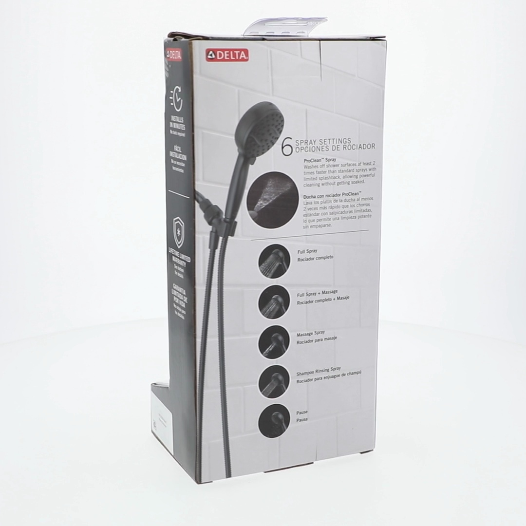 6-Setting Hand Shower with Cleaning Spray - Delta 75739BL