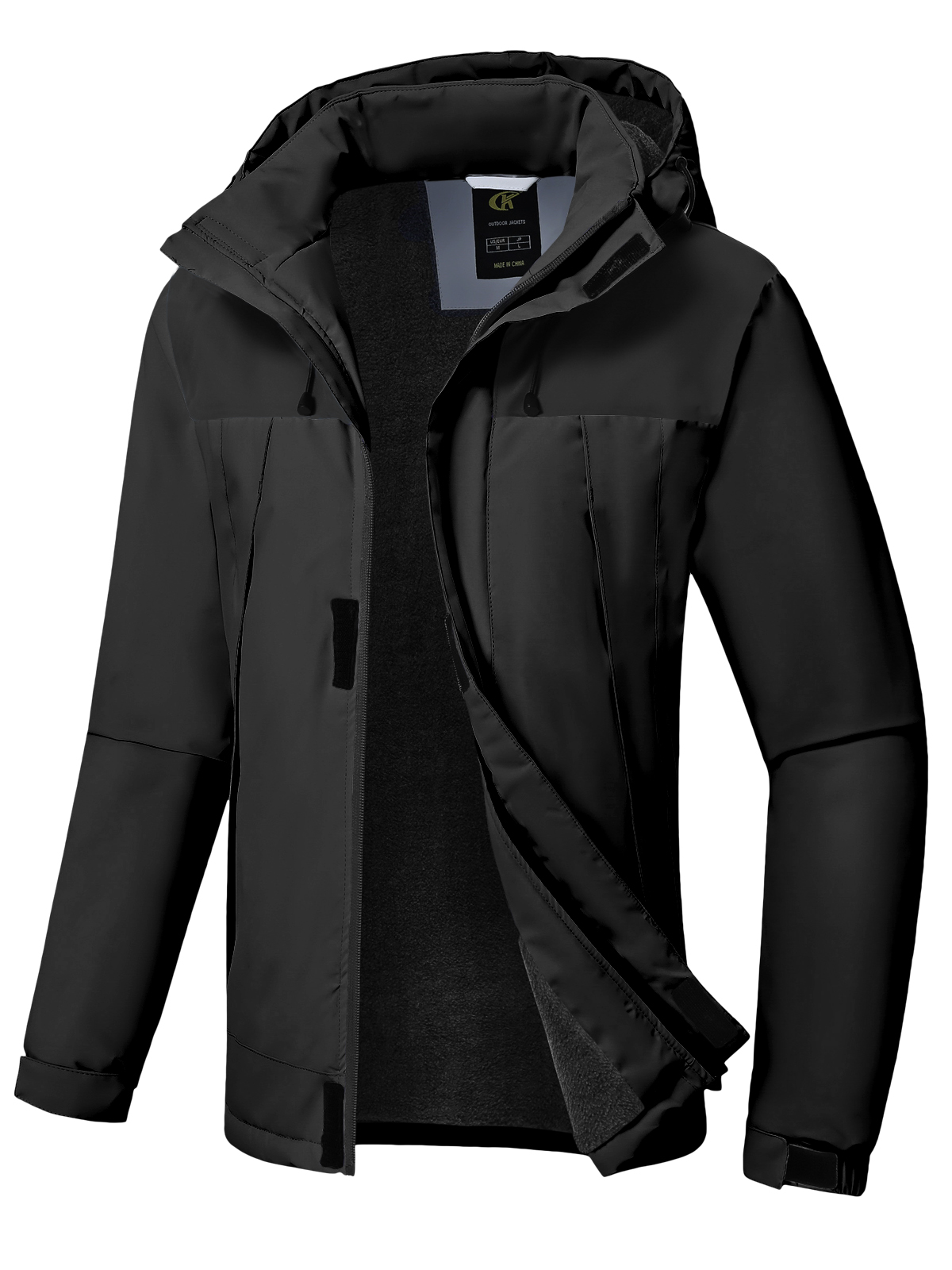 thumbnail video image 2 of NEIKU Women's Waterproof Ski Jacket Warm Winter Snow Coat Mountain Windbreaker Hooded Raincoat Jacket Light gray 2XL, 2 of 9