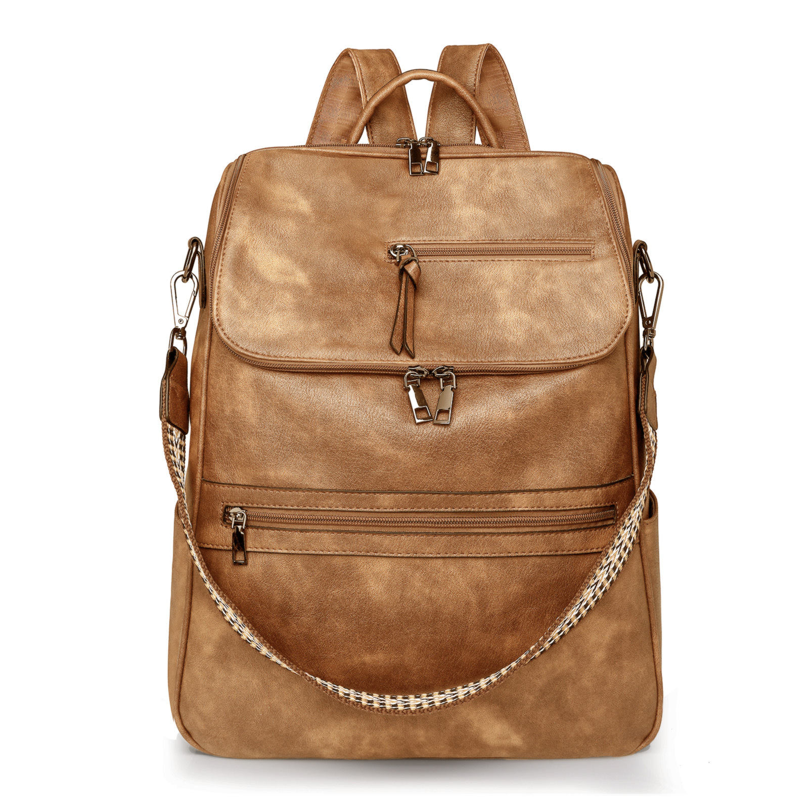 Genuine Leather Backpack Purse for Women, Laptop Compartment, Work Travel CLUCI Leather Laptop Backpack Purse for Women 15.6 inch  main image 4