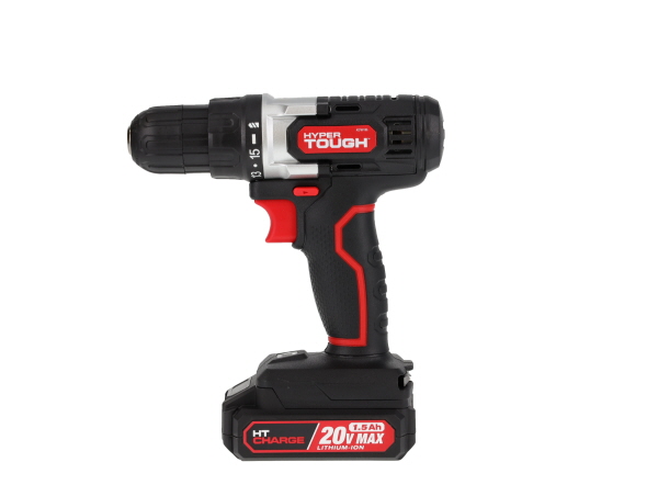 Hyper Tough 20V Max Lithium-Ion Cordless Drill, Variable Speed with 1.5Ah  Lithium-Ion Battery & Charger 