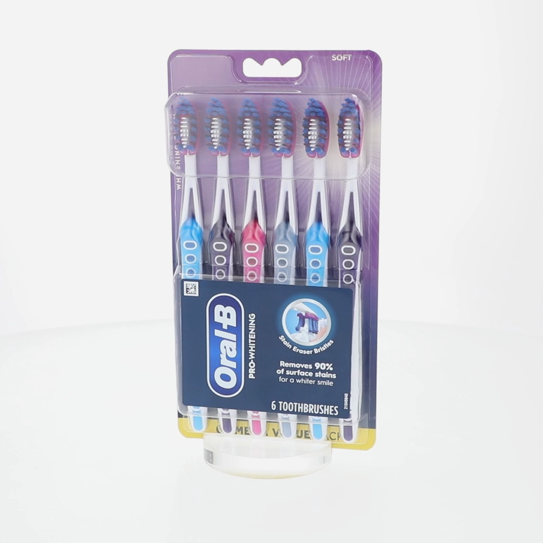 Oral-B Toothbrush Pro Whitening, Soft, 6 Count - Walmart.com