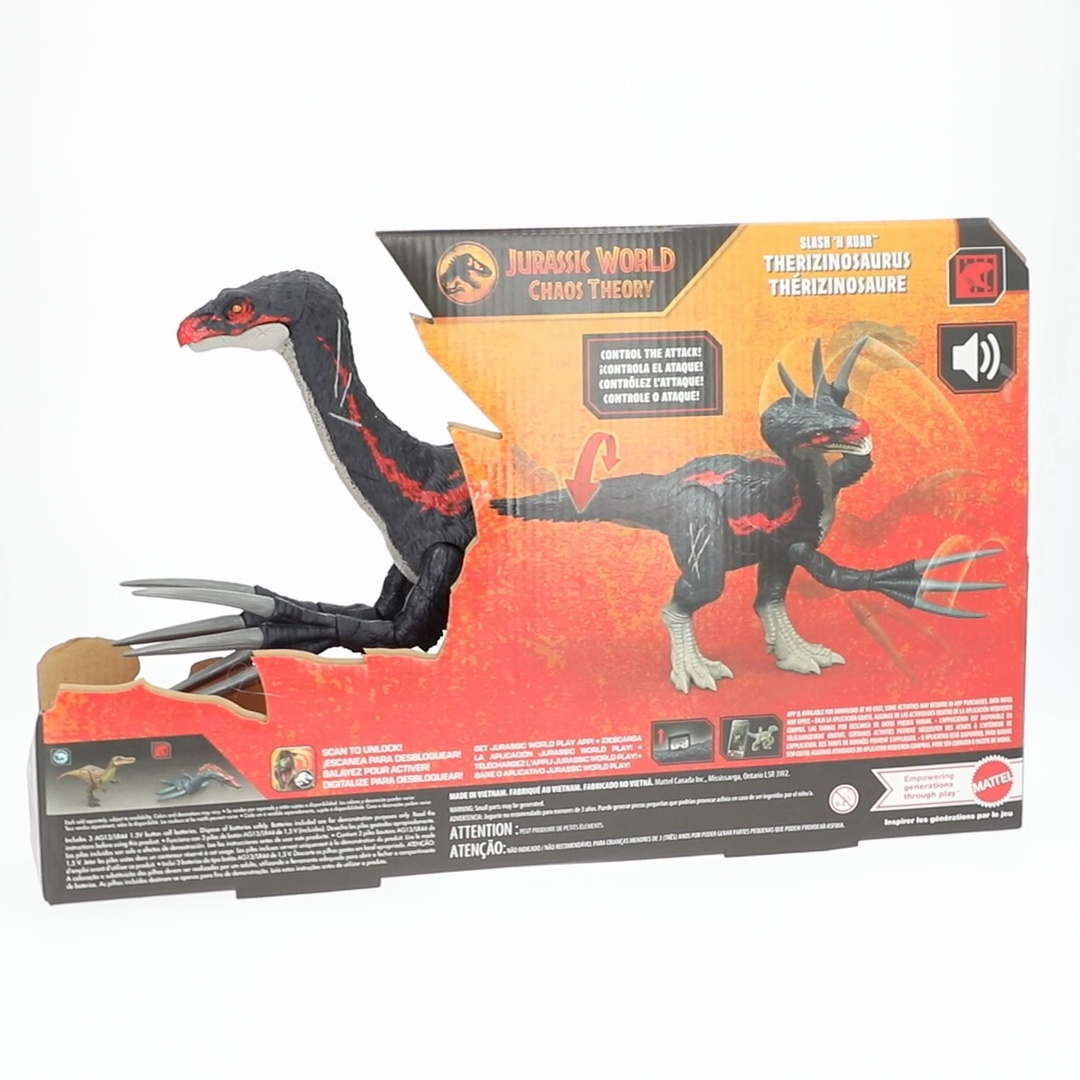 Jurassic World Therizinosaurus Slash 'N Roar – Figurine Avec Attaque Sonore, Griffes, Pour Jeu Numérique