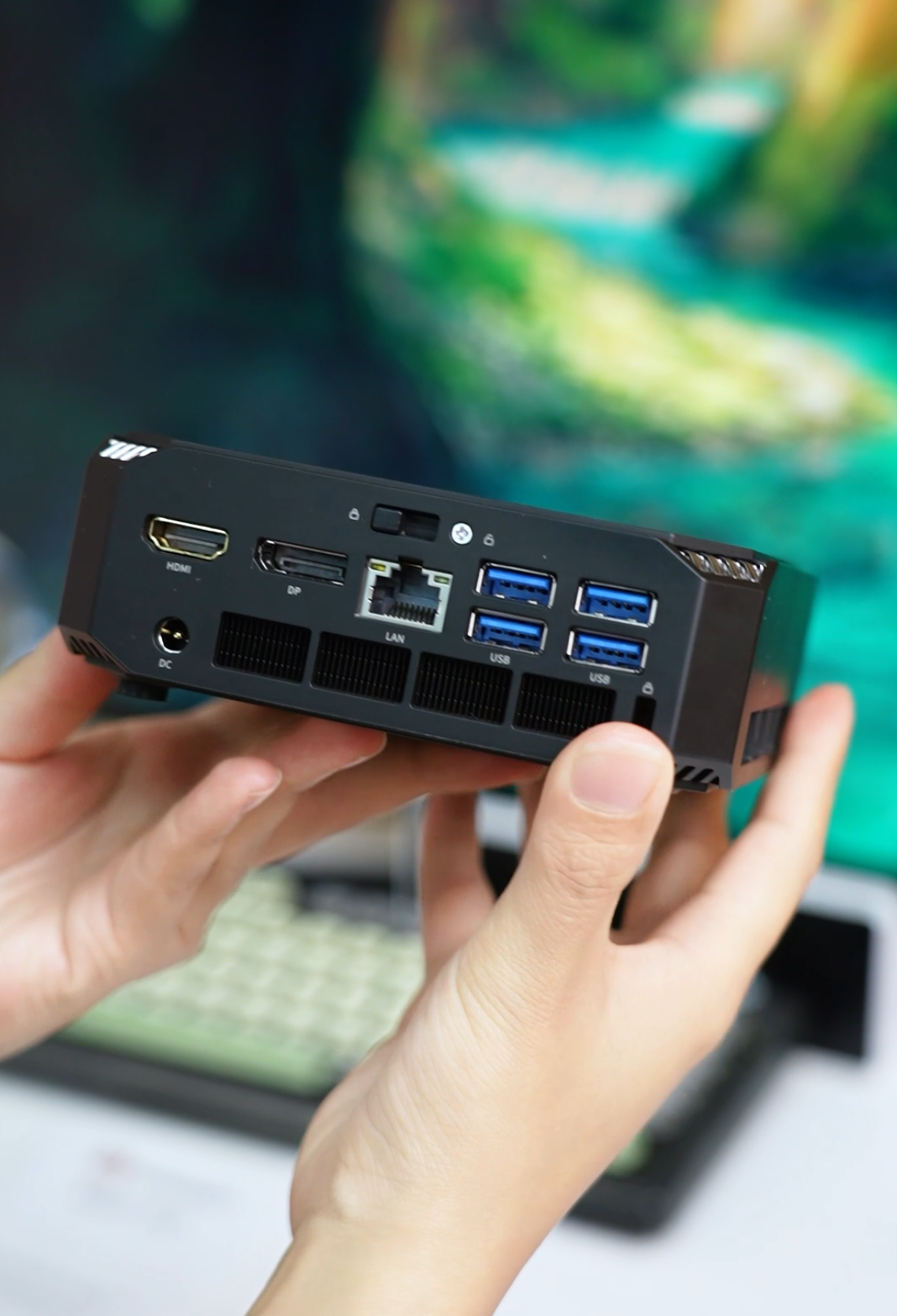 thumbnail video image 2 of FIREBAT A6 Slim Mini PC, AMD Ryzen7 7735HS, 16GB, 512GB SSD, Black, 2 of 11