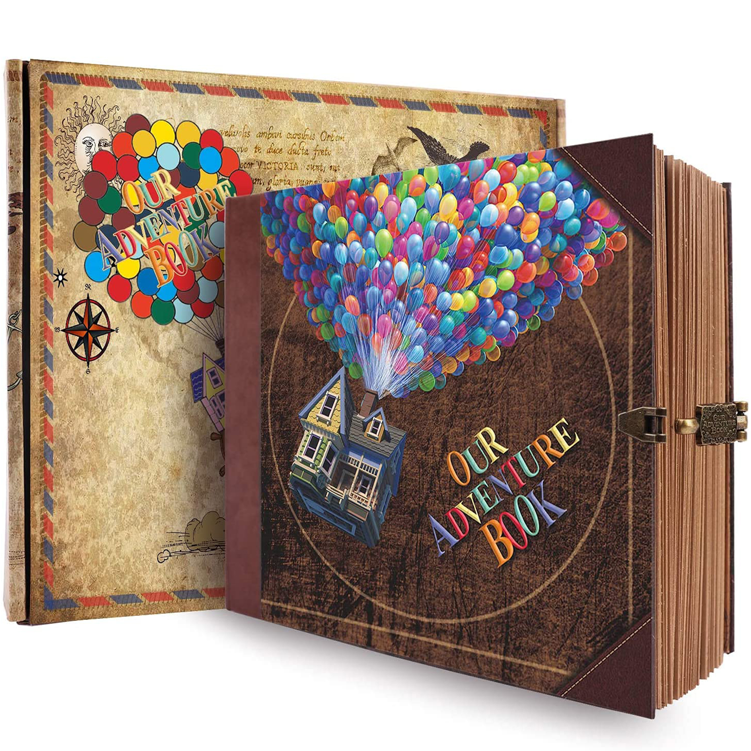 thumbnail video image 2 of TJT Our Adventure Book Scrapbook Wedding Photo Album Embossed Cover Travel Diary Journal Scrap Book Kit Gift for Christmas Birthday Anniversary, 2 of 12
