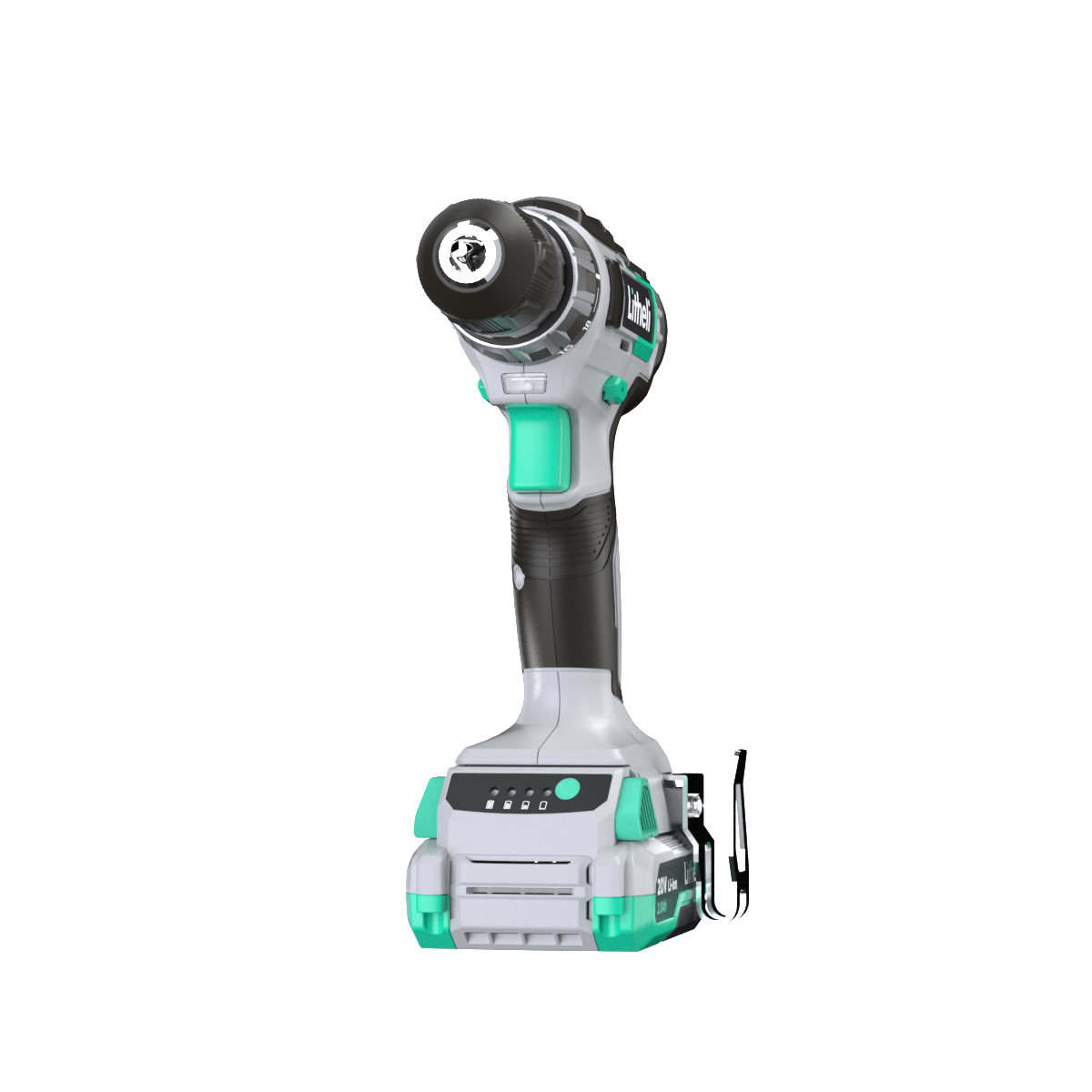 Litheli 20V Cordless Drill Set – 3/8" Keyless Chuck, 18+1 Torque, 2-Speed, 2.0Ah Battery & 1-Hour Fast Charger Included