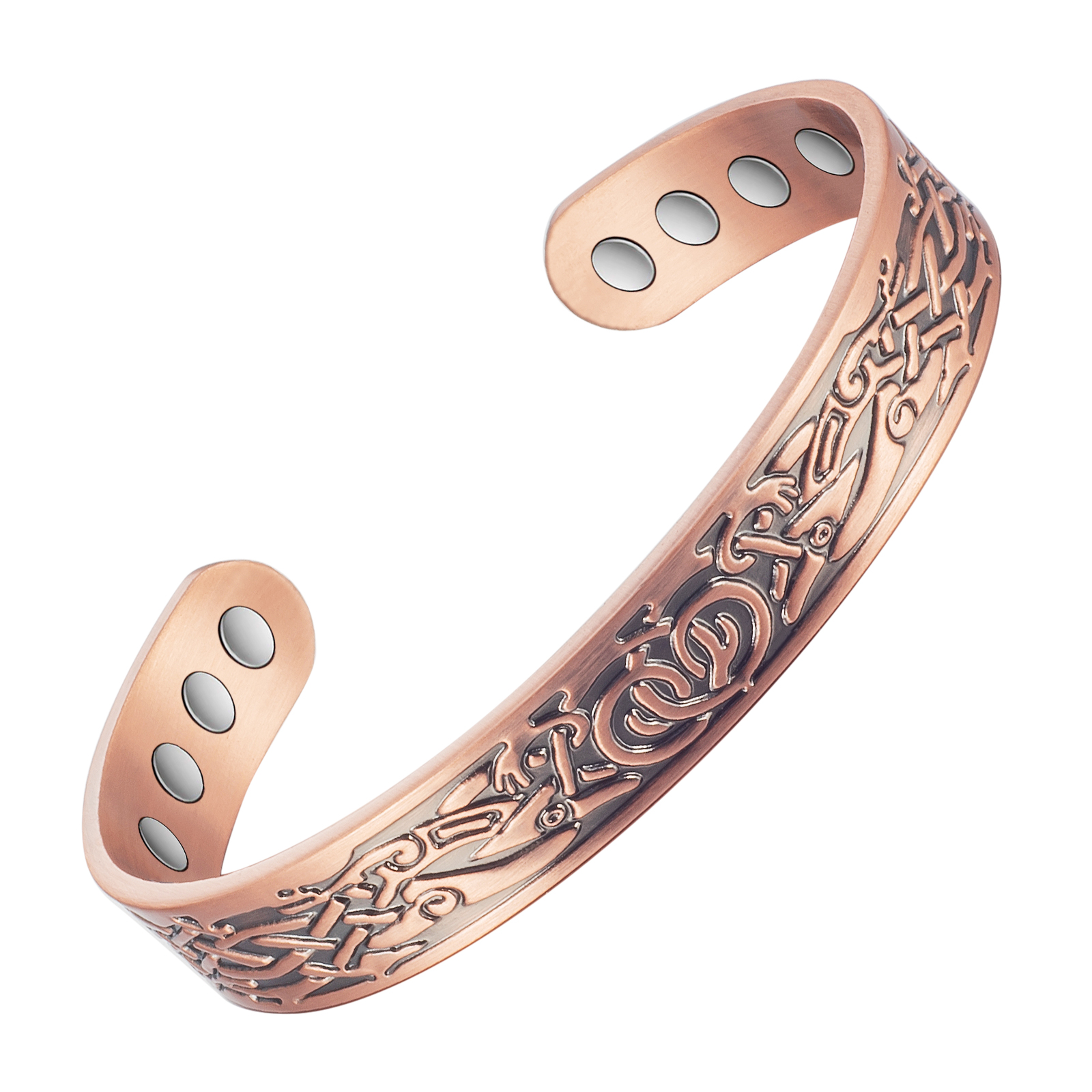 thumbnail video image 2 of Wollet Magnetic Celtic Bracelet in Pure Copper, 6.5'', 2 of 8