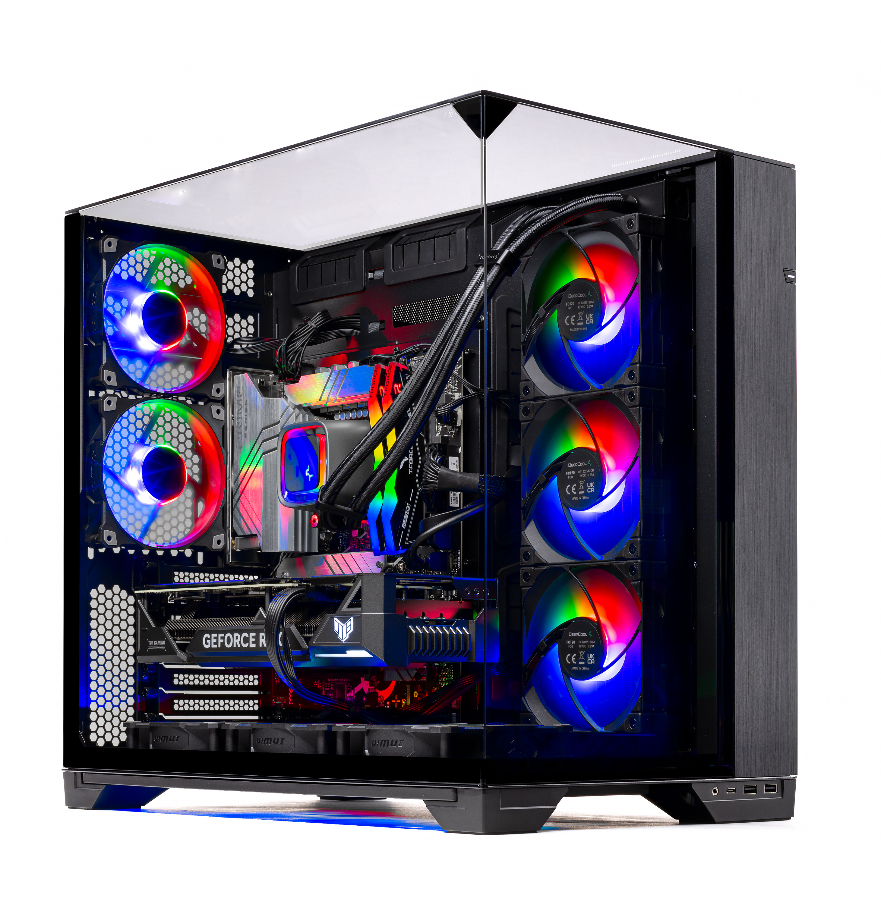 thumbnail video image 2 of Skytech O11V Gaming PC Desktop AMD Ryzen 9 9900X NVIDIA GeForce RTX 5070 1TB Gen4 NVMe SSD 32GB DDR5 RAM, AIO Liquid Cooling Windows 11, 2 of 11