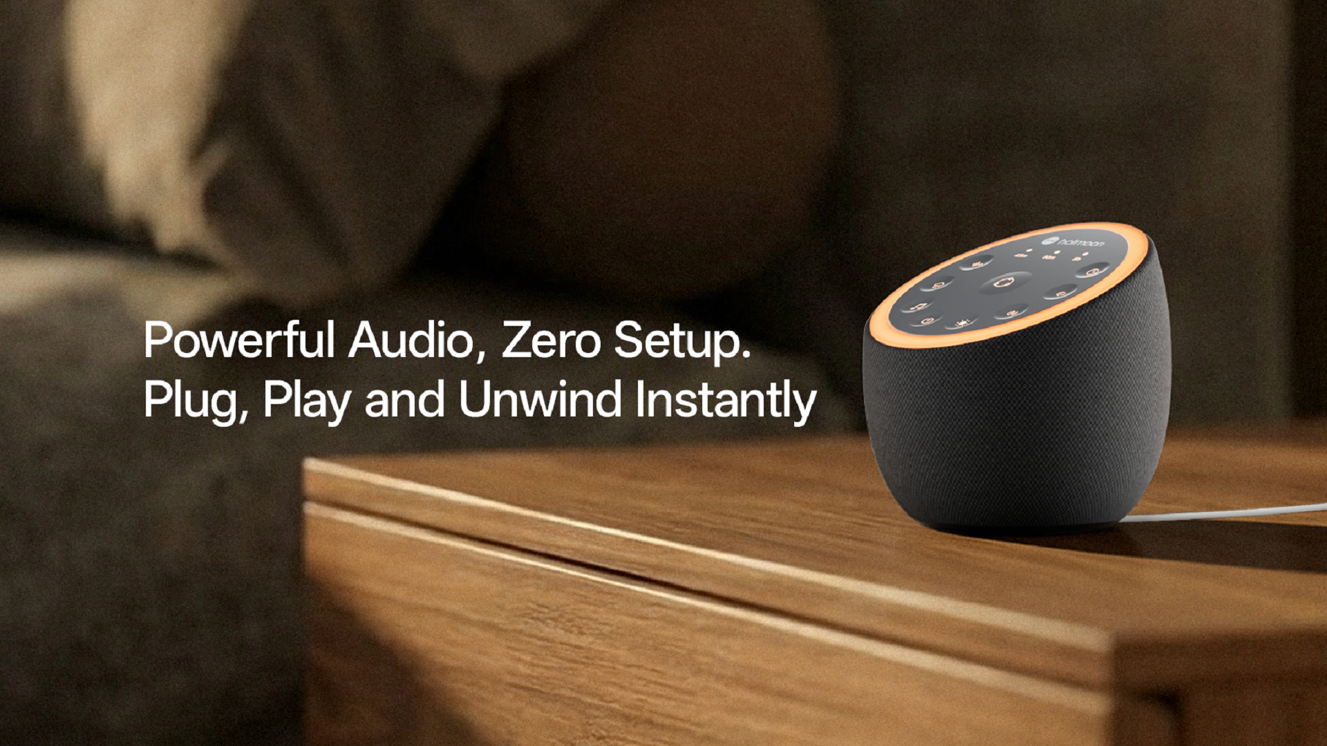 thumbnail video image 2 of Hotmoon Cocoon 2 Sleep Sound Machine, Dual Speaker White Noise Machine with 40 Relaxing Sounds, Green Pink Brown Noise for Adults Sleep, Bedroom, Office, 2 of 10