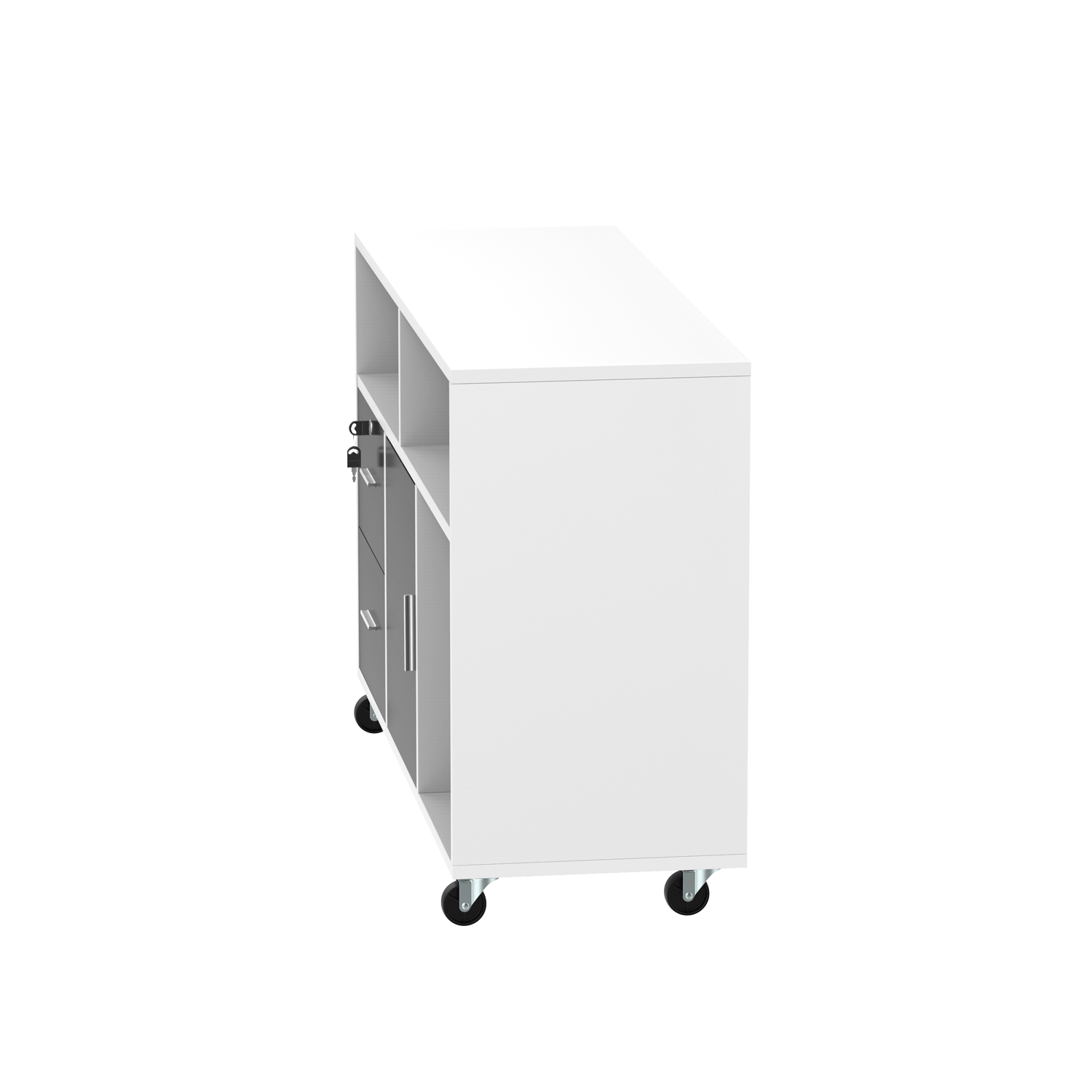 Dextrus 2 Drawer Wood File Cabinet, Mobile Lateral Filing Cabinet