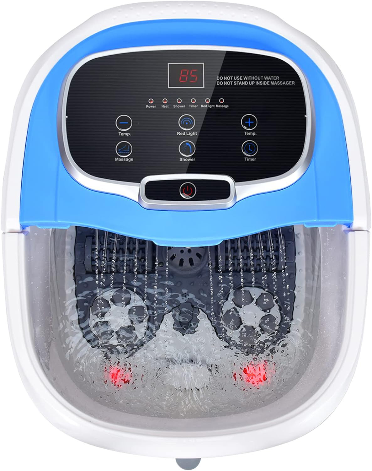 thumbnail video image 2 of Portable All-In-One Heated Foot Spa Bath Motorized Massager, 2 of 8
