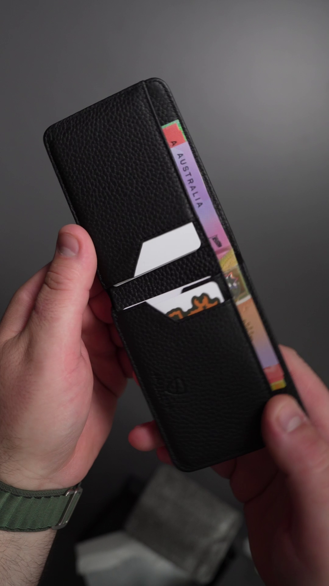 thumbnail video image 2 of Vaultskin Manhattan Slim RFID-Blocking Leather Bifold Wallet, Carmine Red, 2 of 8