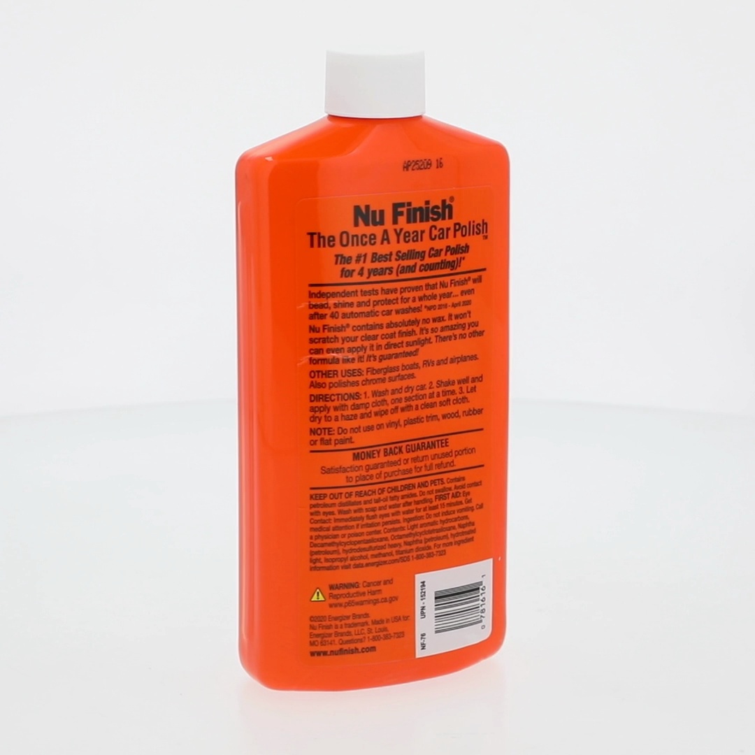 Free Shipping! Nu Finish Car Polish, 16 oz, The Once A Year Car