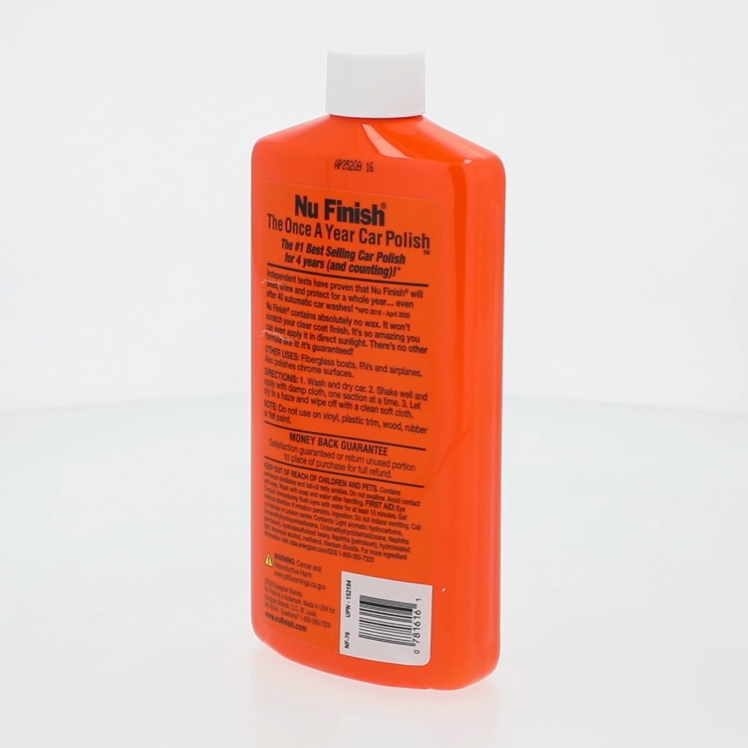 Free Shipping! Nu Finish Car Polish, 16 oz, The Once A Year Car