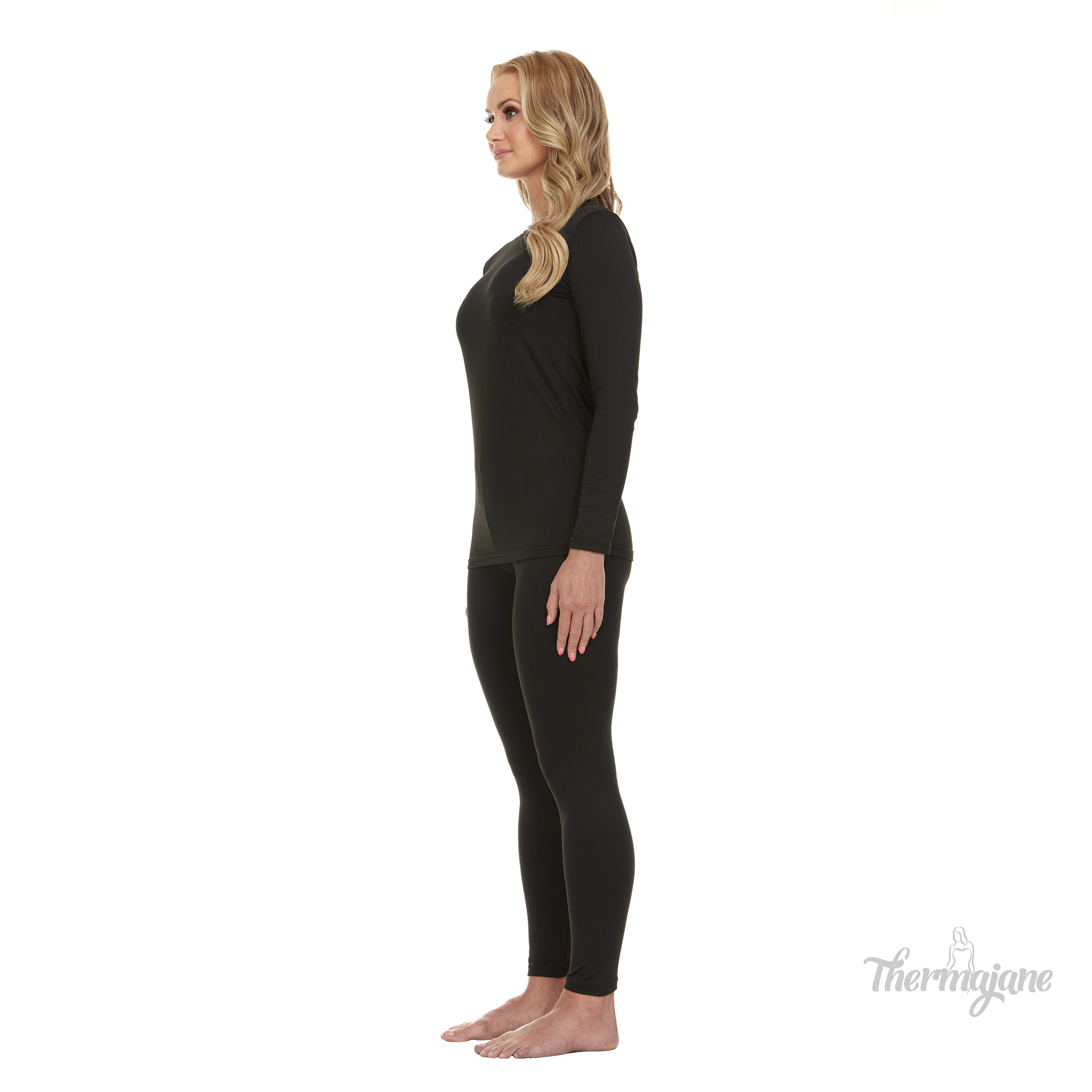 Thermajane Thermal Underwear for Women Crewneck Long Johns Set (XXS-3XL)