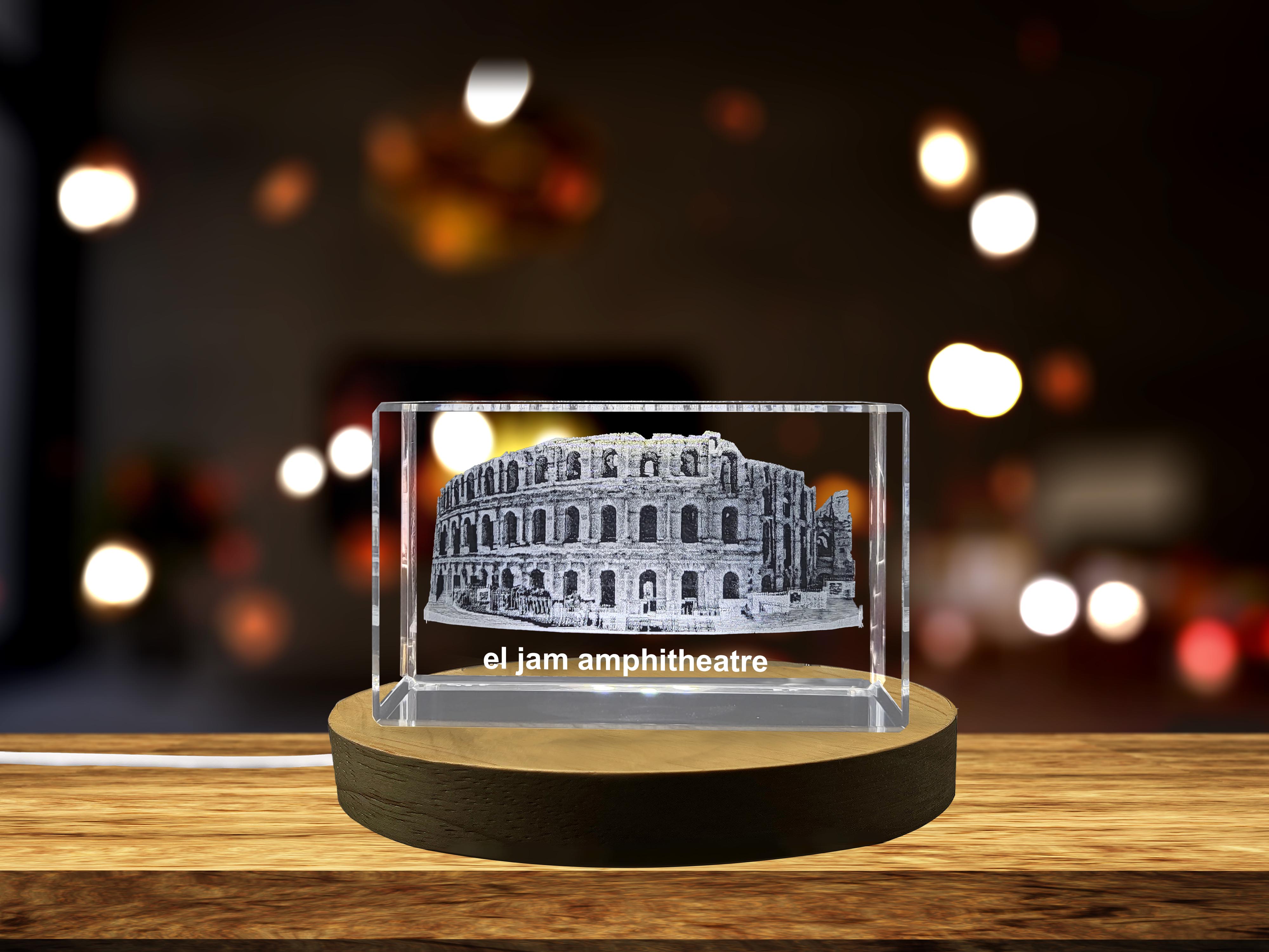 thumbnail video image 2 of Exquisite 3D Engraved Crystal of El Jam Amphitheatre in Tunisia A&B Crystal Collection, 2 of 5