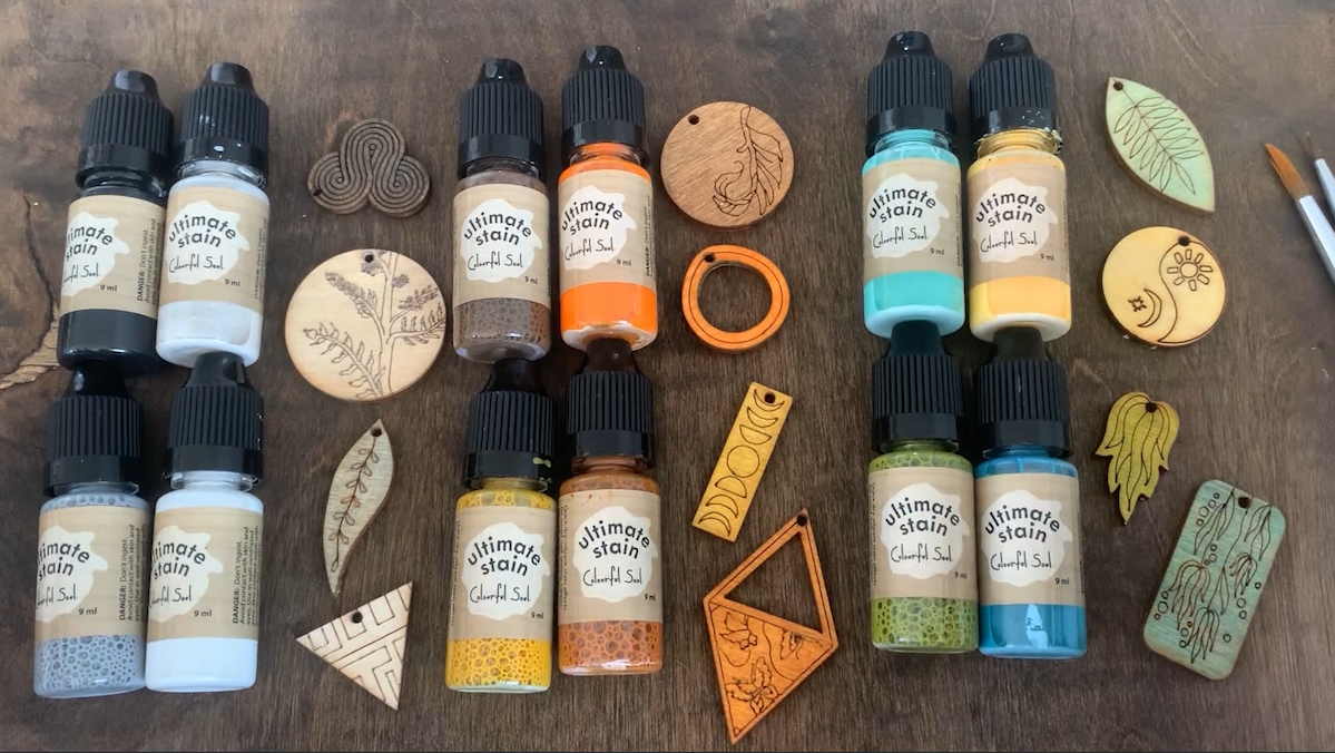 thumbnail video image 2 of 2 Pack - Ultimate Stain, Redwood, Wood Craft & Jewelry Making, (9mL), Vintaj, Multi-surface, 2 of 7