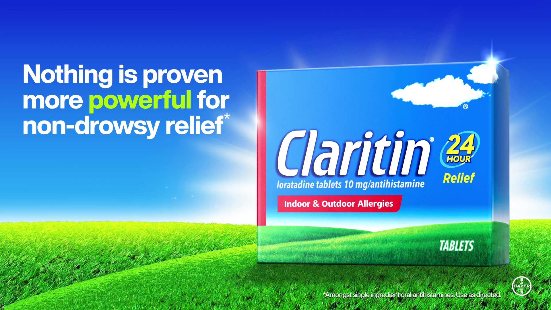 thumbnail video image 2 of Claritin Allergy Relief 24 Hour Non-Drowsy Loratadine Antihistamine Allergy Medicine Tablets, 10 Count, 2 of 9
