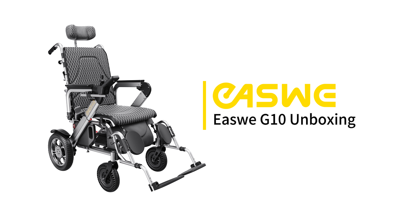 thumbnail video image 2 of Easwe Reclining Electric Wheelchair for Seniors 25 miles Range(300 lb) Adjustable Headrest,Footrest and Joystick,Carrier Bag,Ergonomic Backrest, 2 of 17