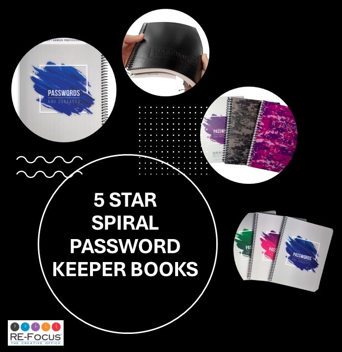 thumbnail video image 2 of RE-FOCUS THE CREATIVE OFFICE, Large Password Keeper Book, Green, 2 of 8