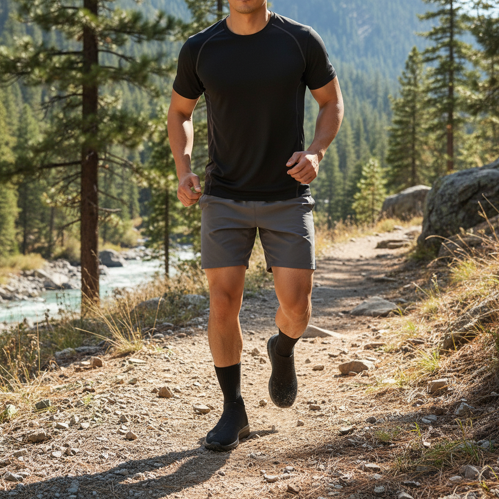 thumbnail video image 2 of vibdiv Men's Walking Shoes Lightweight Breathable Sneakers Athletic Shoes Navy Blue Size 8.5, 2 of 6