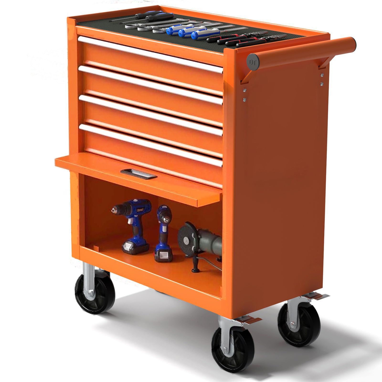 thumbnail video image 2 of POWANLI Drawer Rolling Tool Chest with Wheels, Steel Orange, 24.25" 48.5 lb, 2 of 8