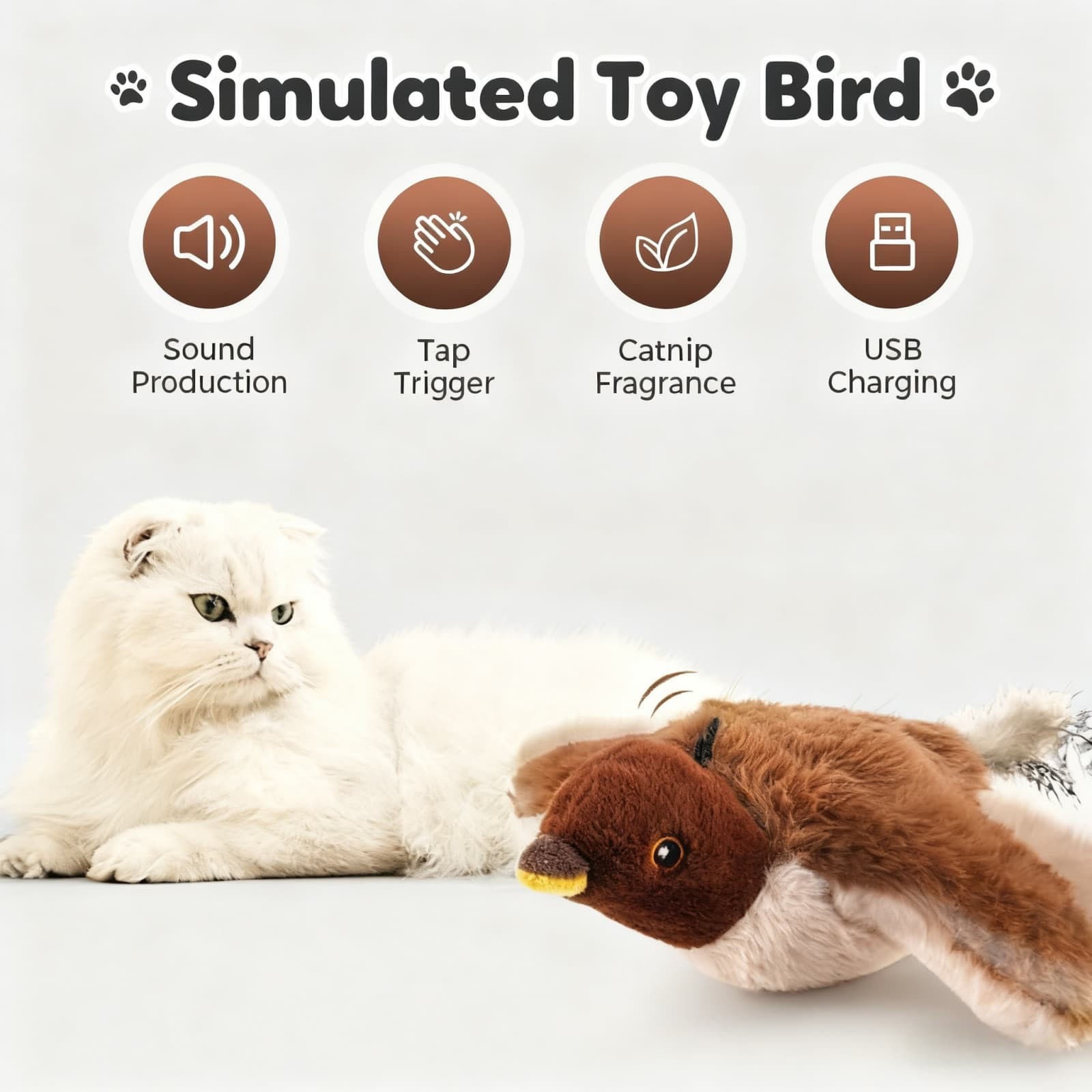 2026 Interactive Chirping Flying Toy, Remote Control Bird Toy with ...