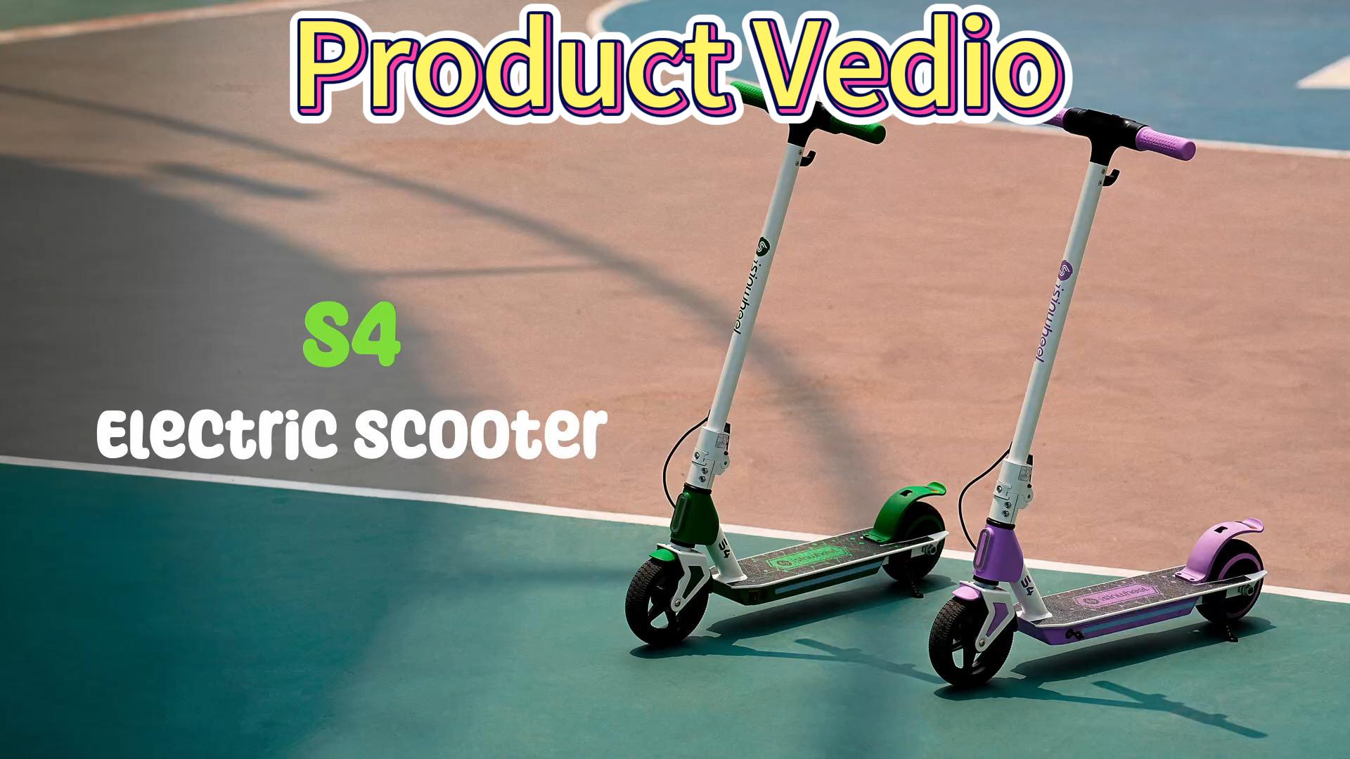 thumbnail video image 2 of 200W Kid Electric Scooter for Age 6-14 with 3 Speeds(5/8/12 Mph), LED Display, Colorful Lights, Gift for Kid, Purple, 2 of 9