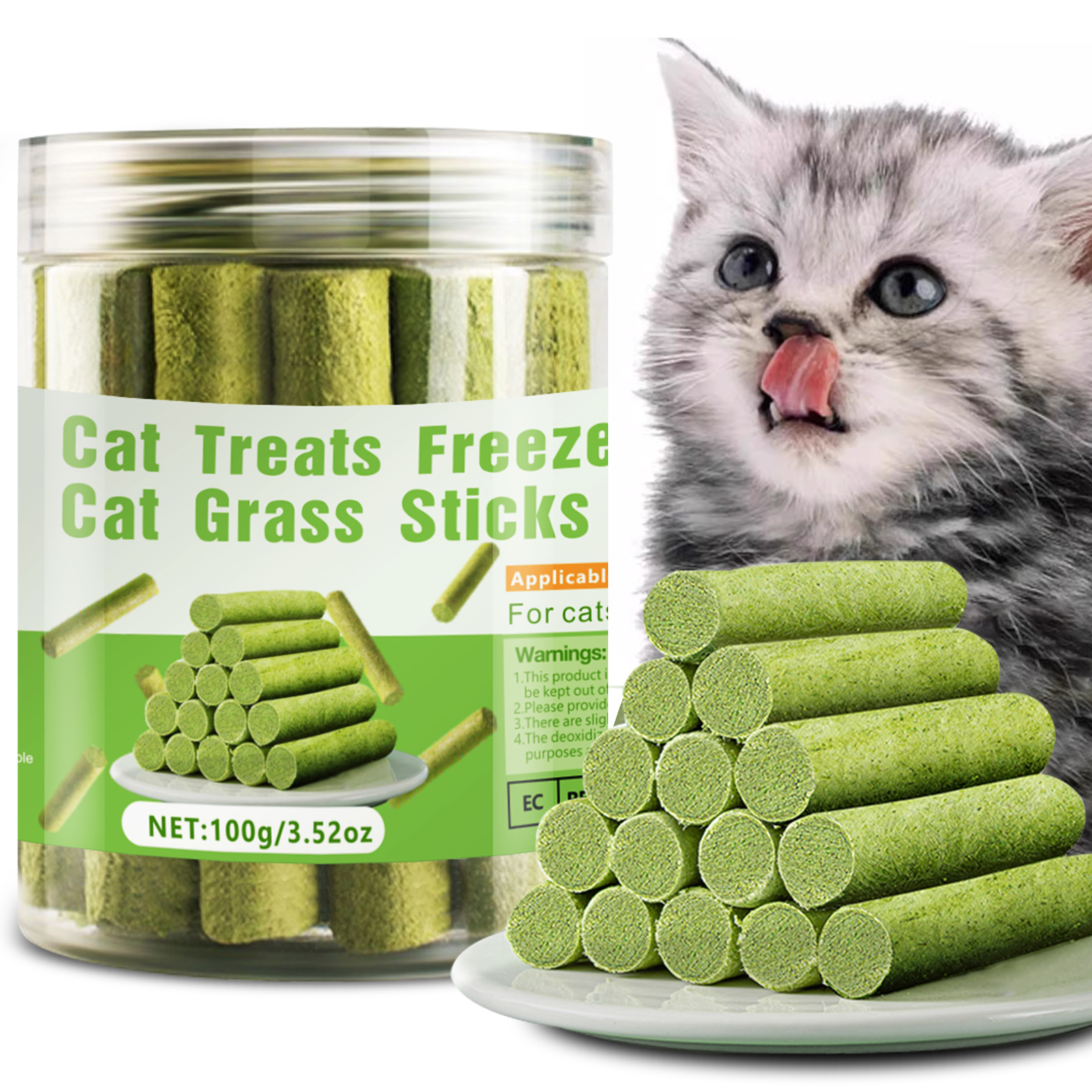 thumbnail video image 2 of 100g Catnip Cat Grass Toys for Cat, Natural Dried for Cats, Edible Cat Chew Toys for Remove Hair Ball and Cleaning Teeth, 2 of 8