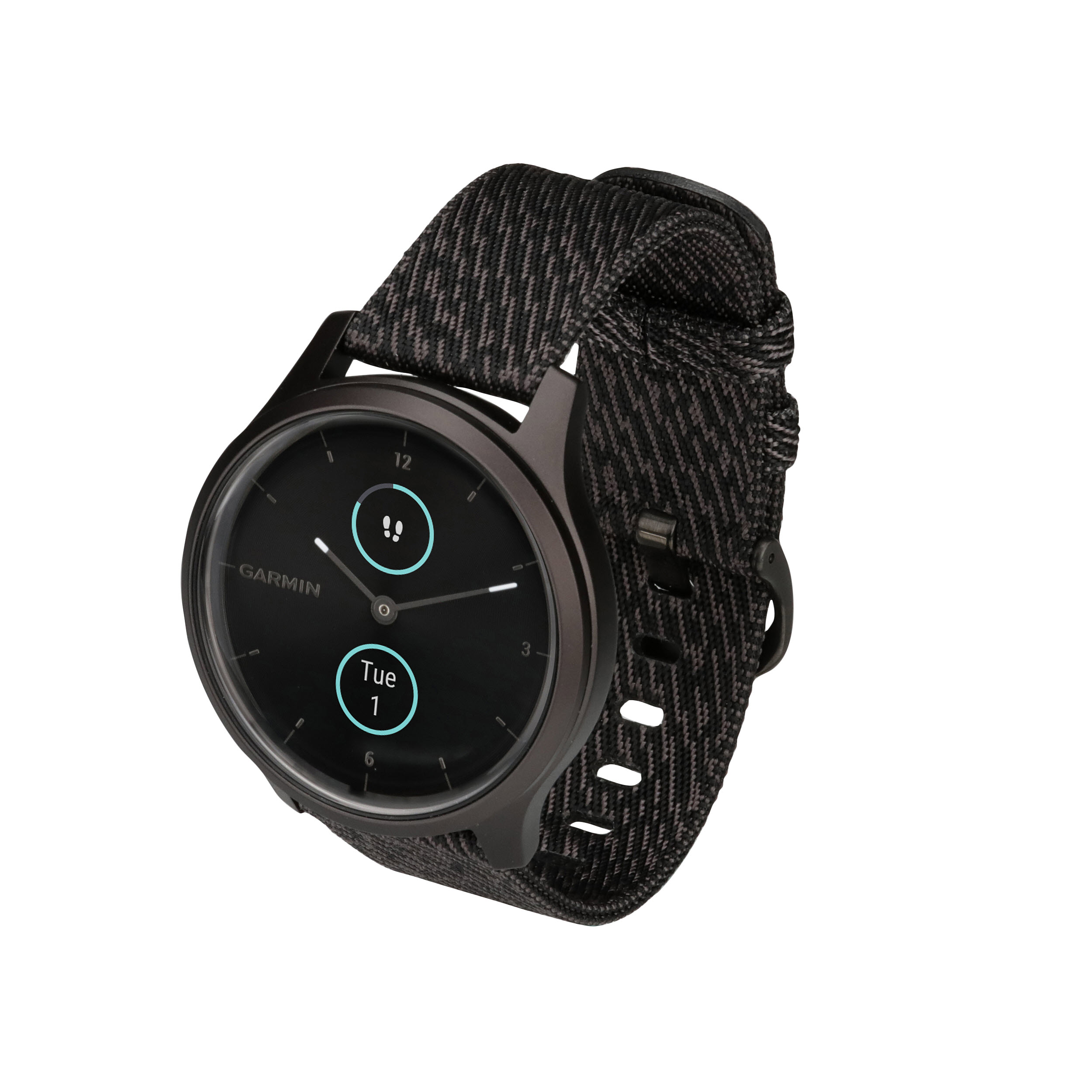 Garmin vivomove® Style Black Pepper Nylon with Slate Hardware 