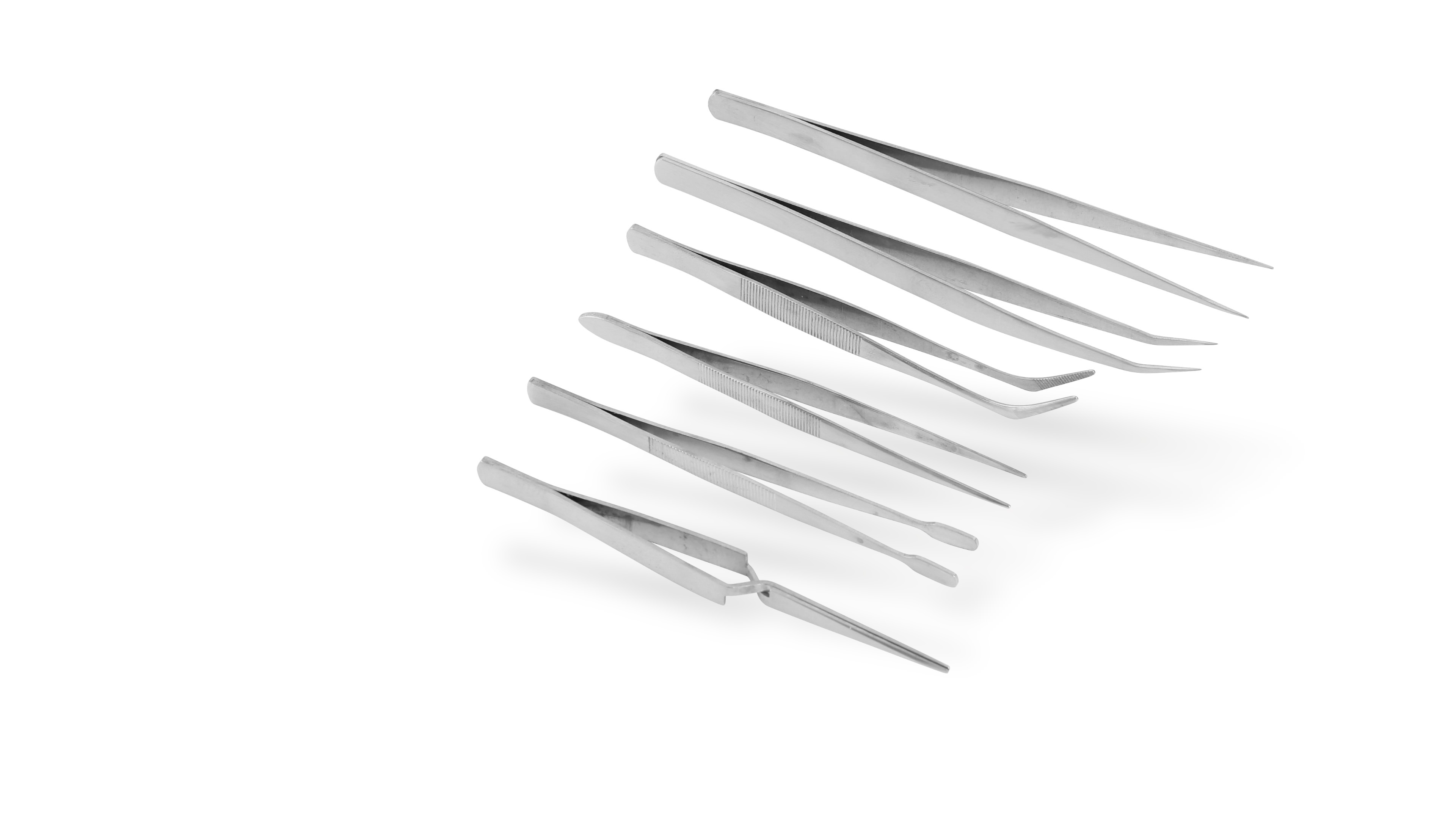 Wholesale Unicraftale 6Pcs 6 Style Stainless Steel Tweezers