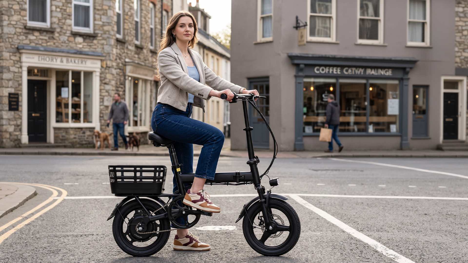 thumbnail video image 2 of 14" Folding Electric Bike with 500W Peak Motor,35 Miles 20MPH 432WH Integrated Battery ,Ebike & Electric Bicycles for Adults with Basket,UL2849, 2 of 10