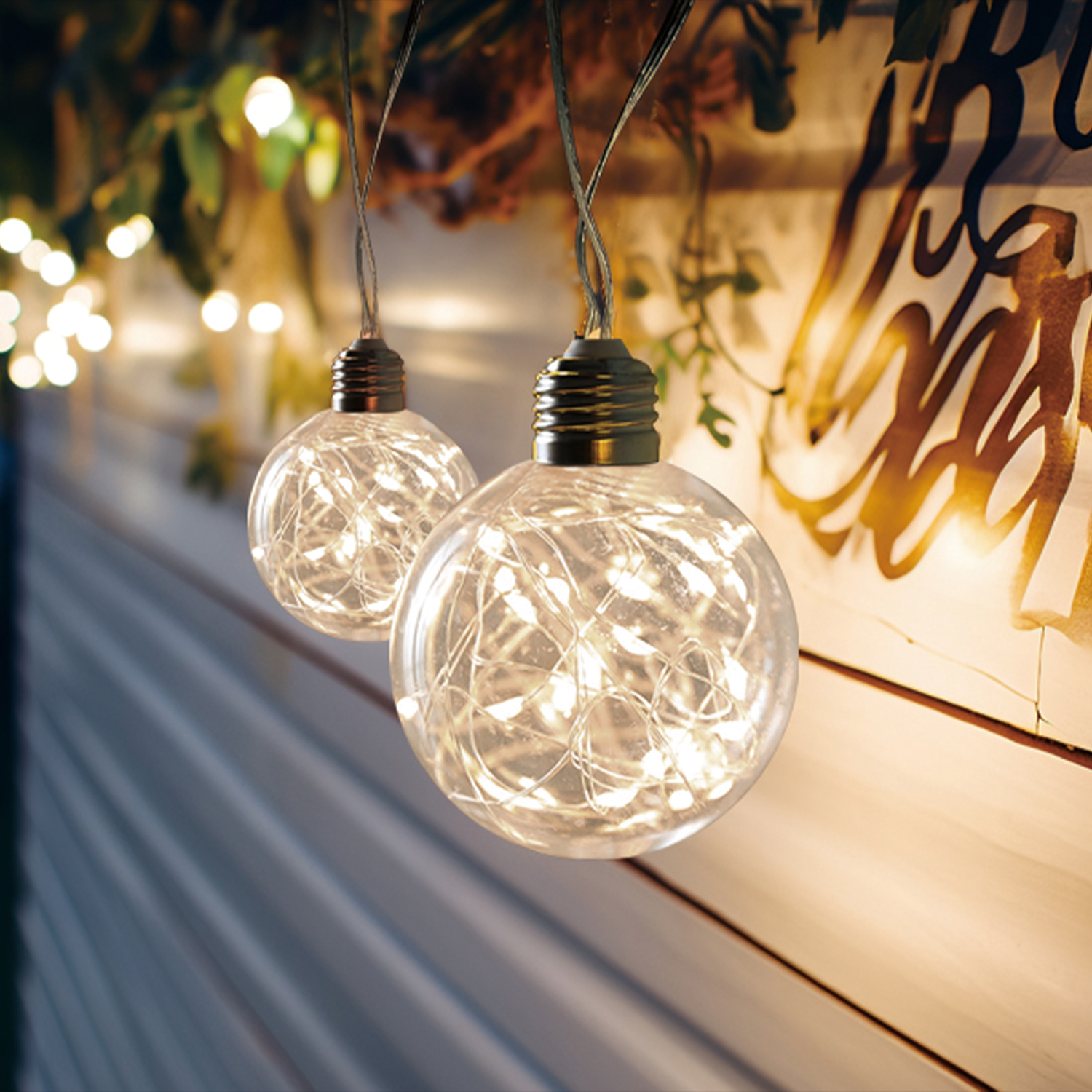 thumbnail video image 2 of Beatineon 10.3ft Big Globe Bulb String Lights, 9 Large G100 Bulbs Warm White 2700K, Connectable Indoor Outdoor Party Lighting, Plug-in Fairy Lights for Patio, Bedroom, Halloween, Christmas, 2 of 10