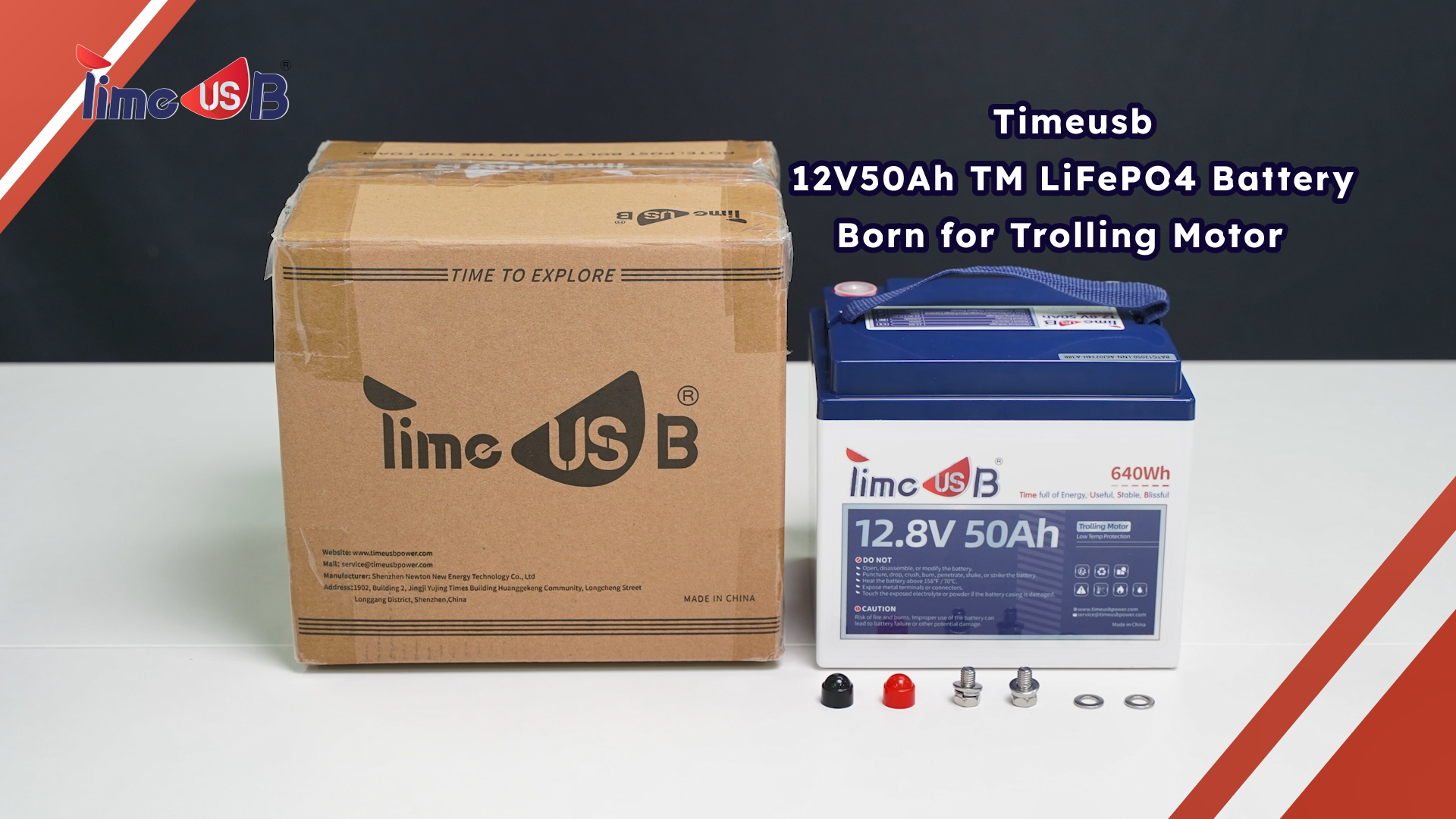 Timeusb 12V 50Ah TM LiFePO4 Battery with Low-temp Protection, 15000 ...