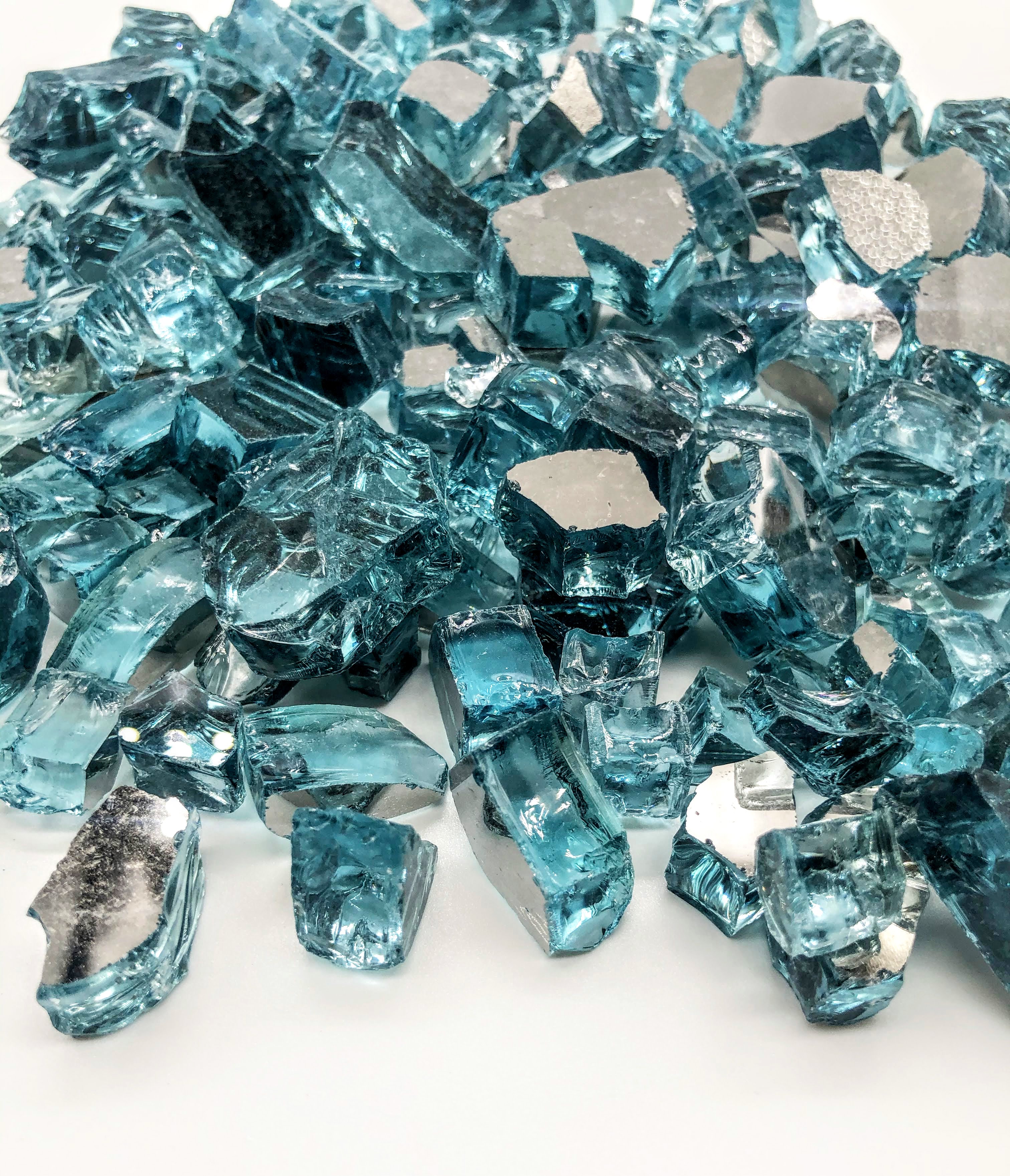 thumbnail video image 2 of Element Fire Glass Large Azuria Reflective Fire Glass 10lbs - Indoor/Outdoor Fire Glass, 2 of 5